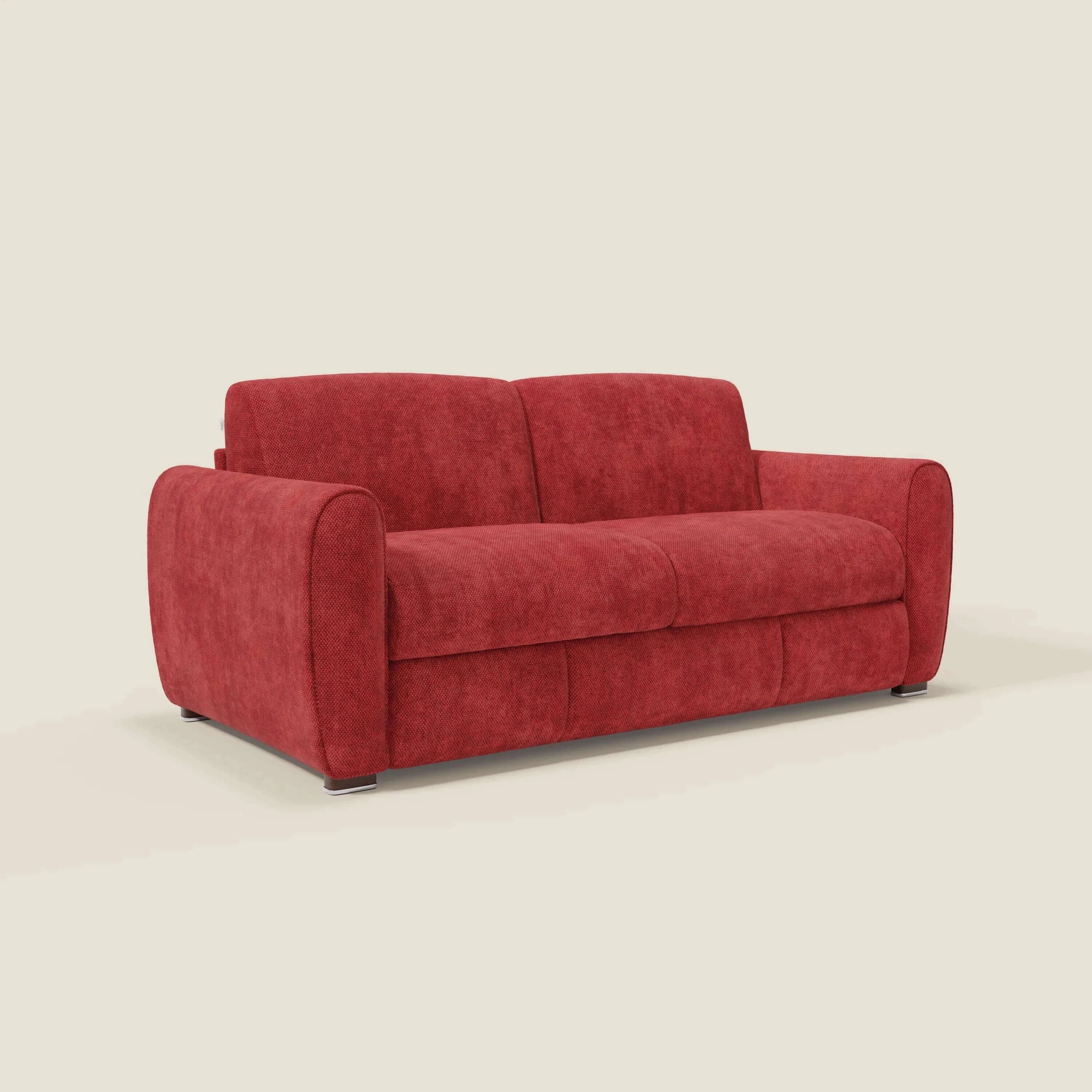 Kaleo Canapé convertible moderne avec matelas H17 cm - en tissu imperméable T26 rouge - Image 3