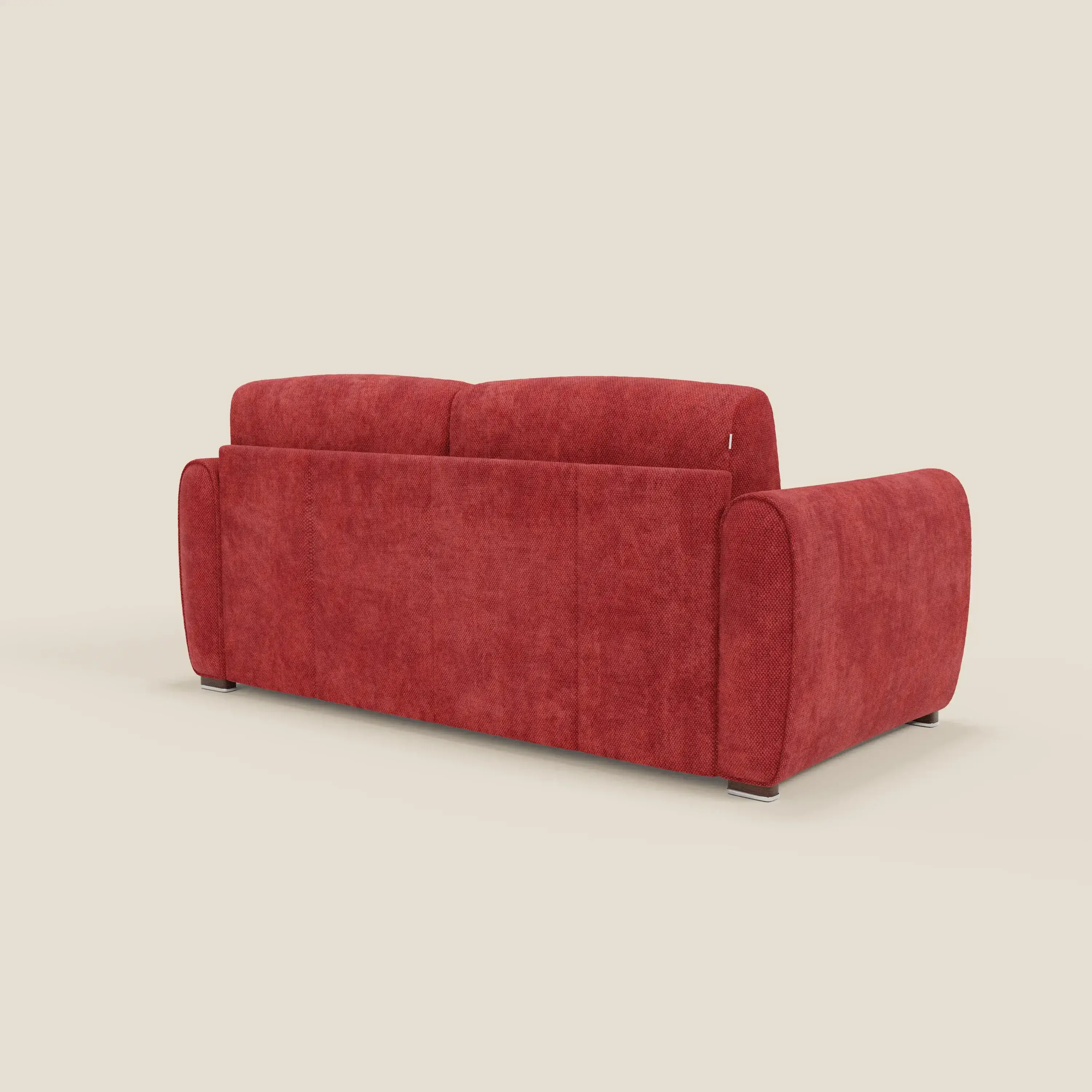 Kaleo Canapé convertible moderne avec matelas H17 cm - en tissu imperméable T26 rouge - Image 5