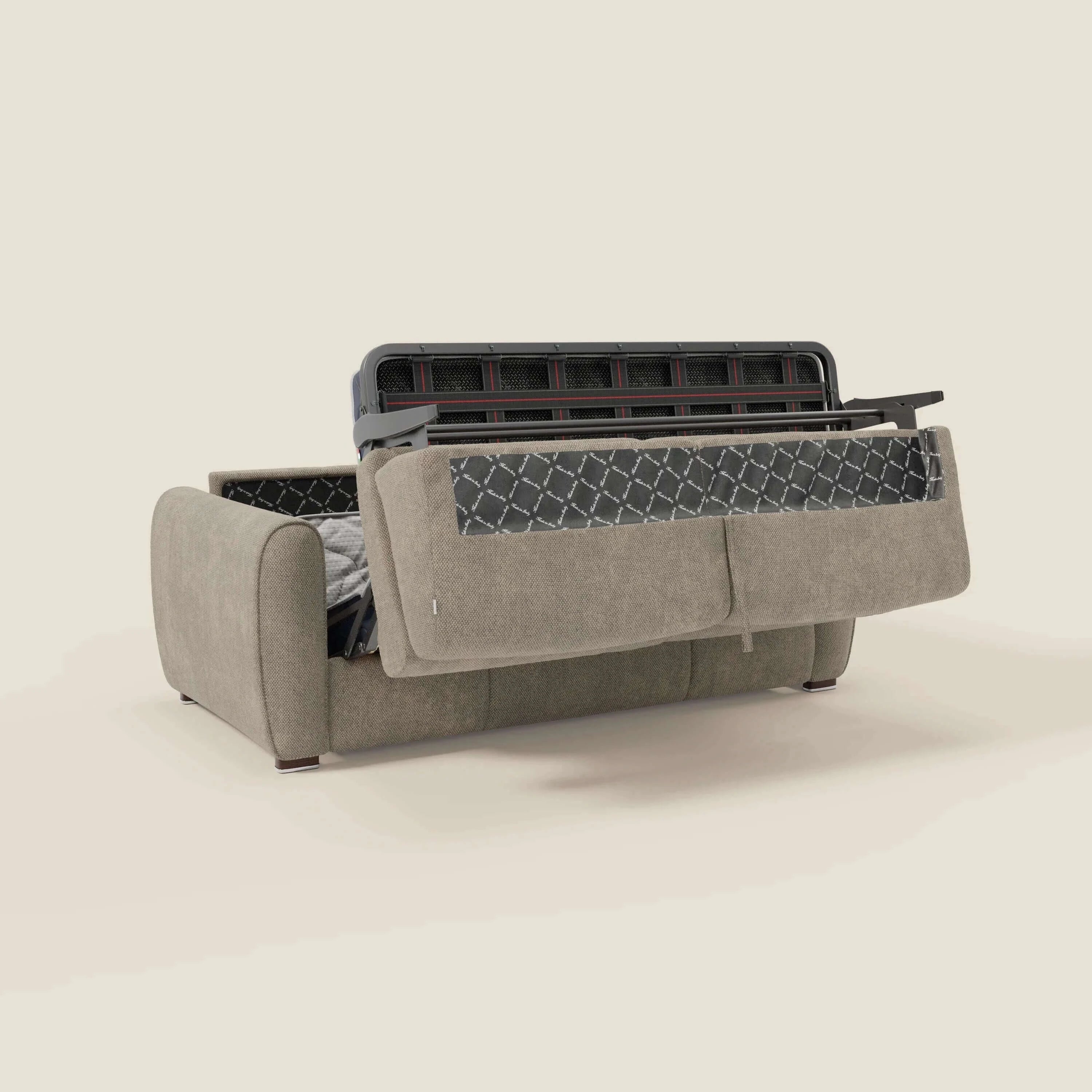 Kaleo Canapé convertible moderne avec matelas H17 cm - en tissu imperméable T26 taupe - Image 10