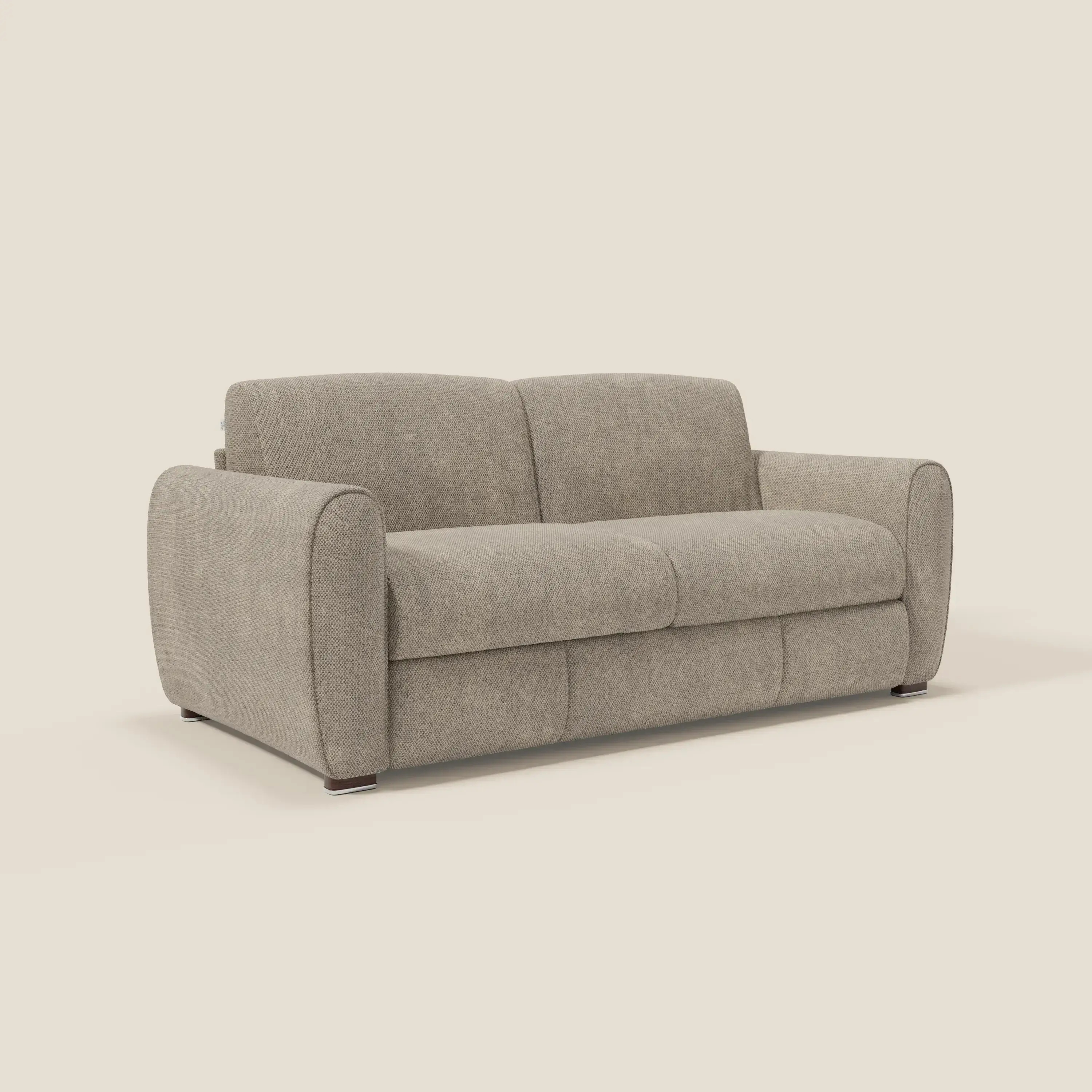 Kaleo Canapé convertible moderne avec matelas H17 cm - en tissu imperméable T26 taupe - Image 3