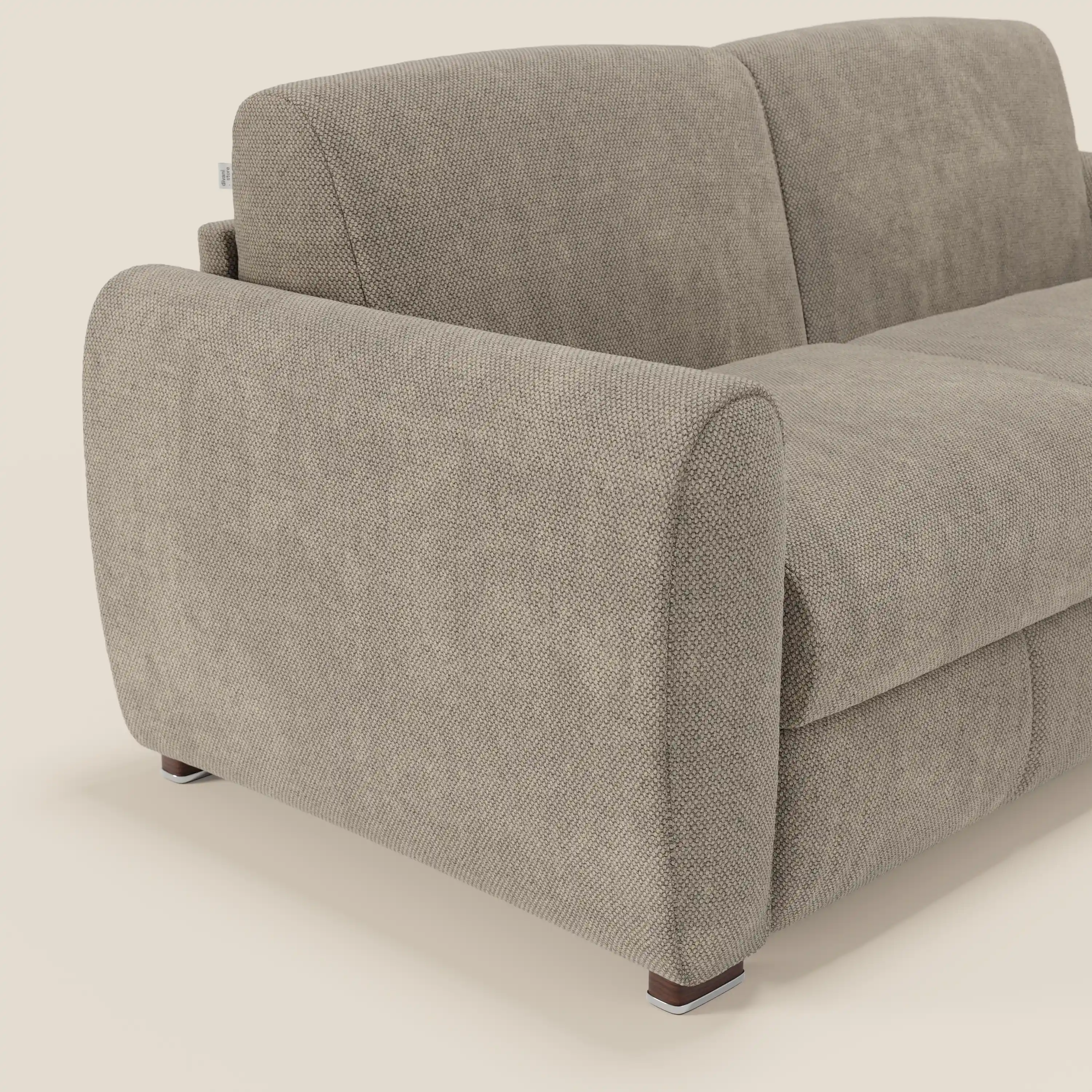 Kaleo Canapé convertible moderne avec matelas H17 cm - en tissu imperméable T26 taupe - Image 6