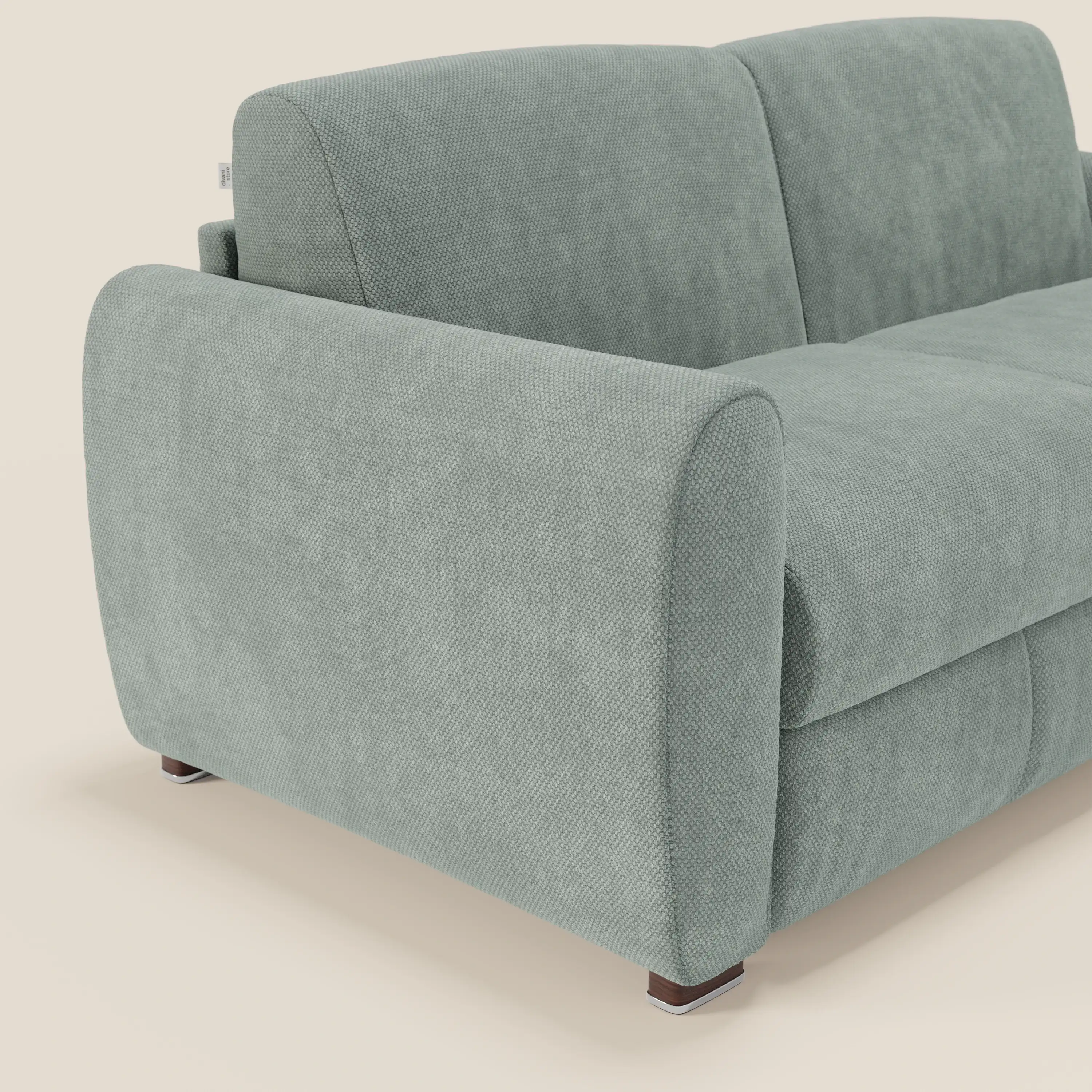 Kaleo Canapé convertible moderne avec matelas H17 cm - en tissu imperméable T26 vert aquamarine - Image 6