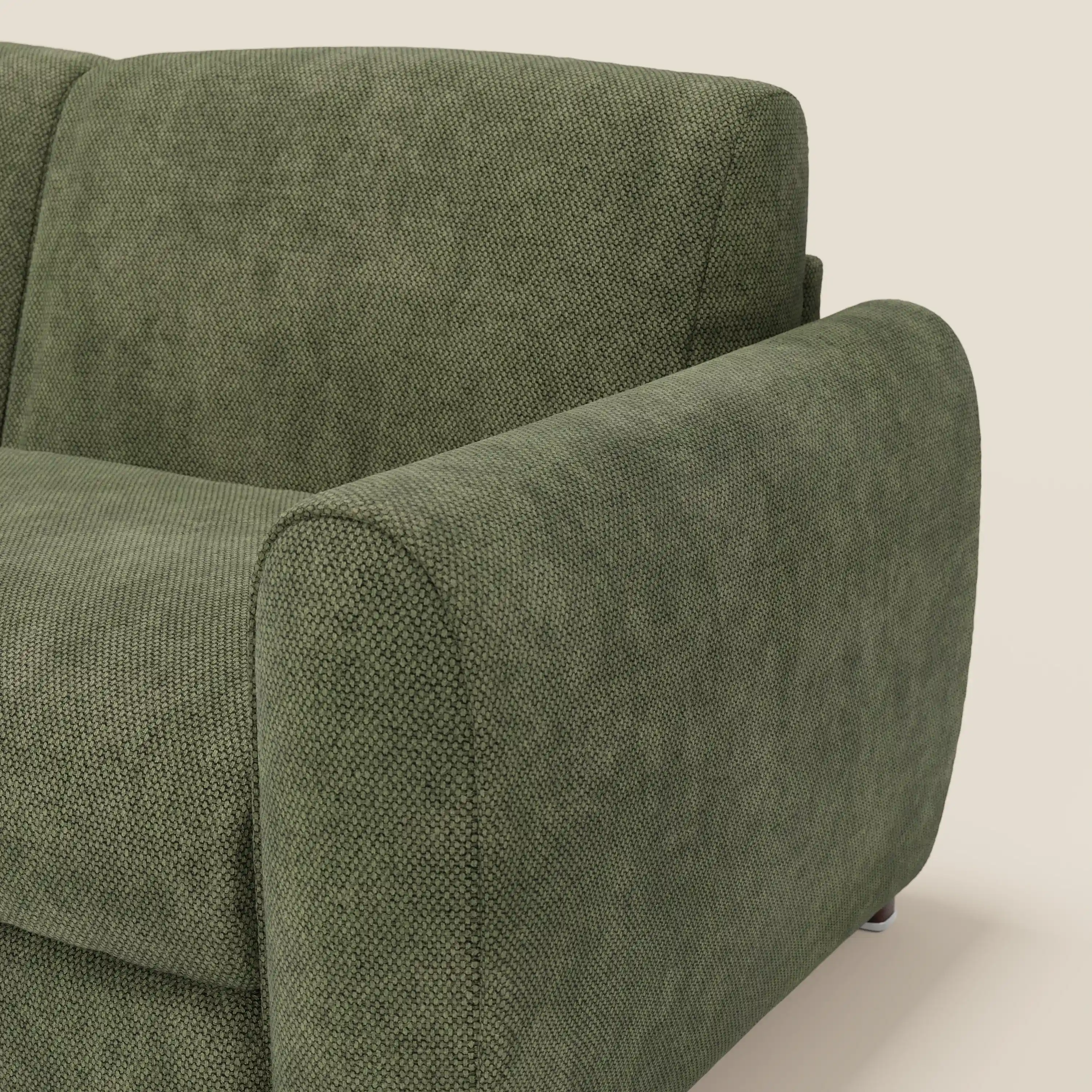 Kaleo Canapé convertible moderne avec matelas H17 cm - en tissu imperméable T26 vert mousse - Image 7