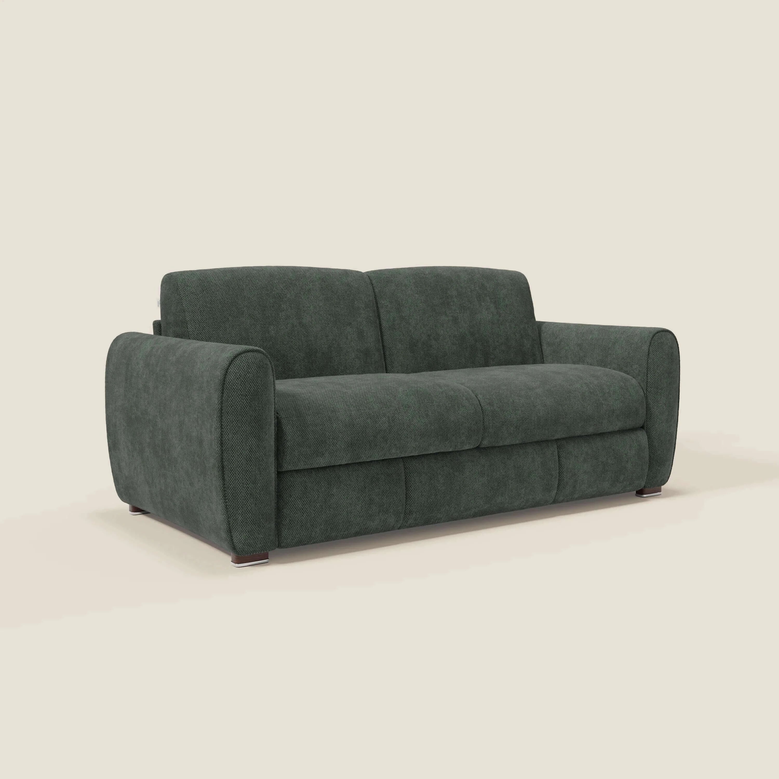 Kaleo Canapé convertible moderne avec matelas H17 cm - en tissu imperméable T26 vert olive - Image 3