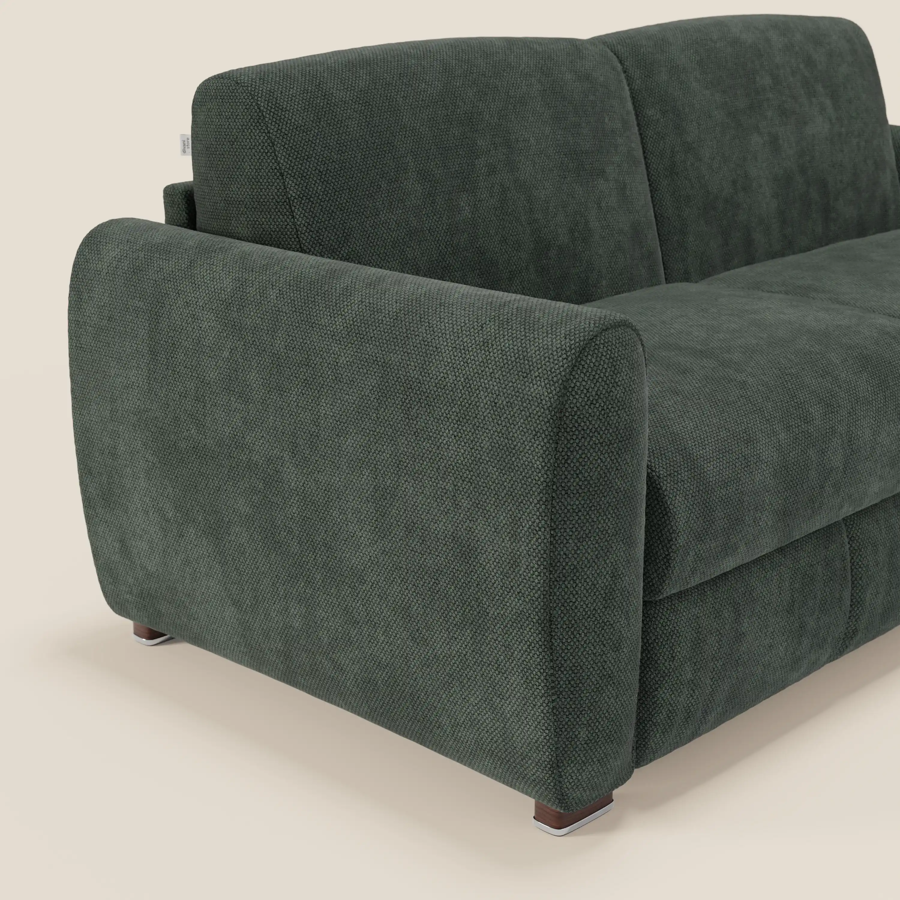 Kaleo Canapé convertible moderne avec matelas H17 cm - en tissu imperméable T26 vert olive - Image 6