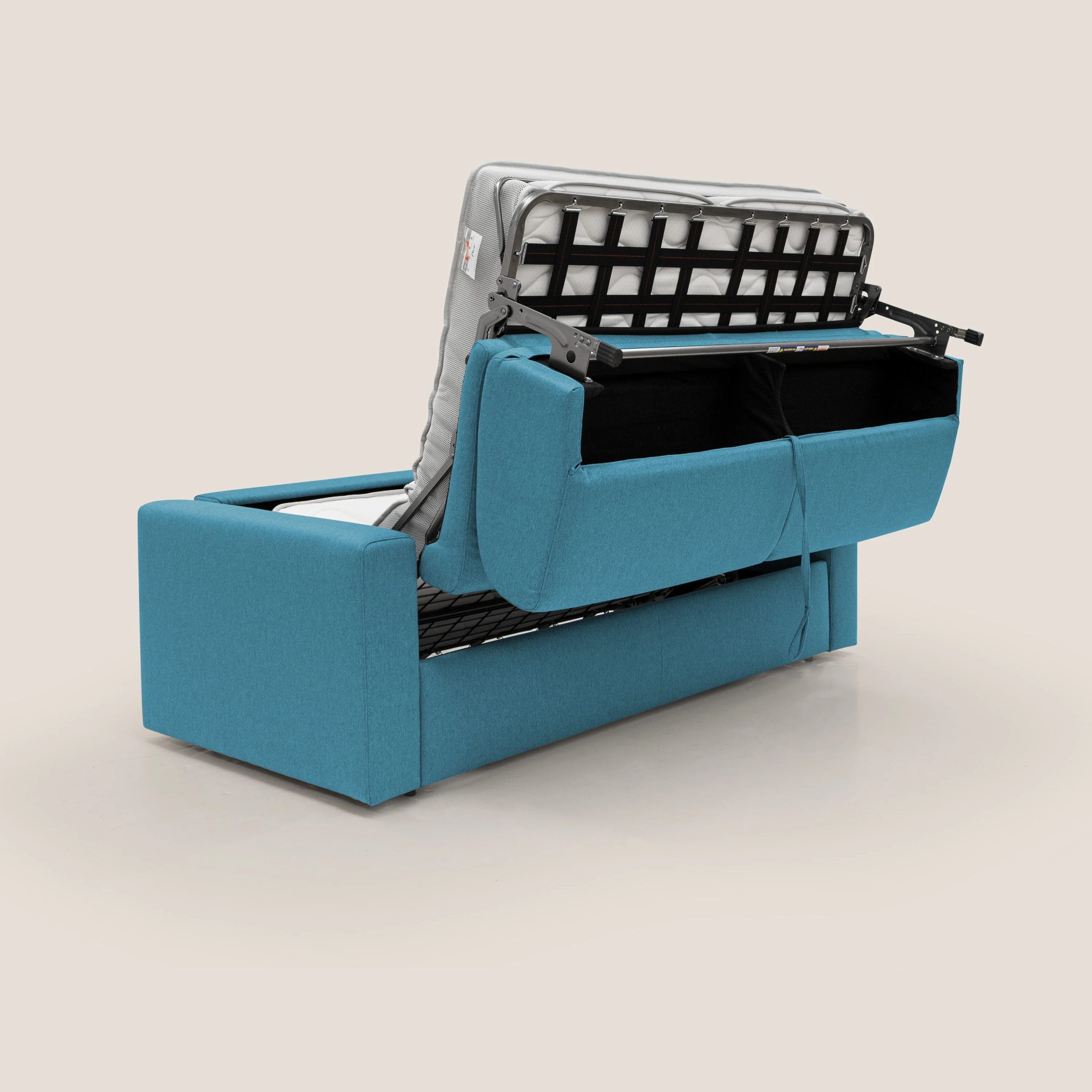 Kansas Canapé lit convertible h20 cm en tissu imperméable T13 bleu ciel - Image 3