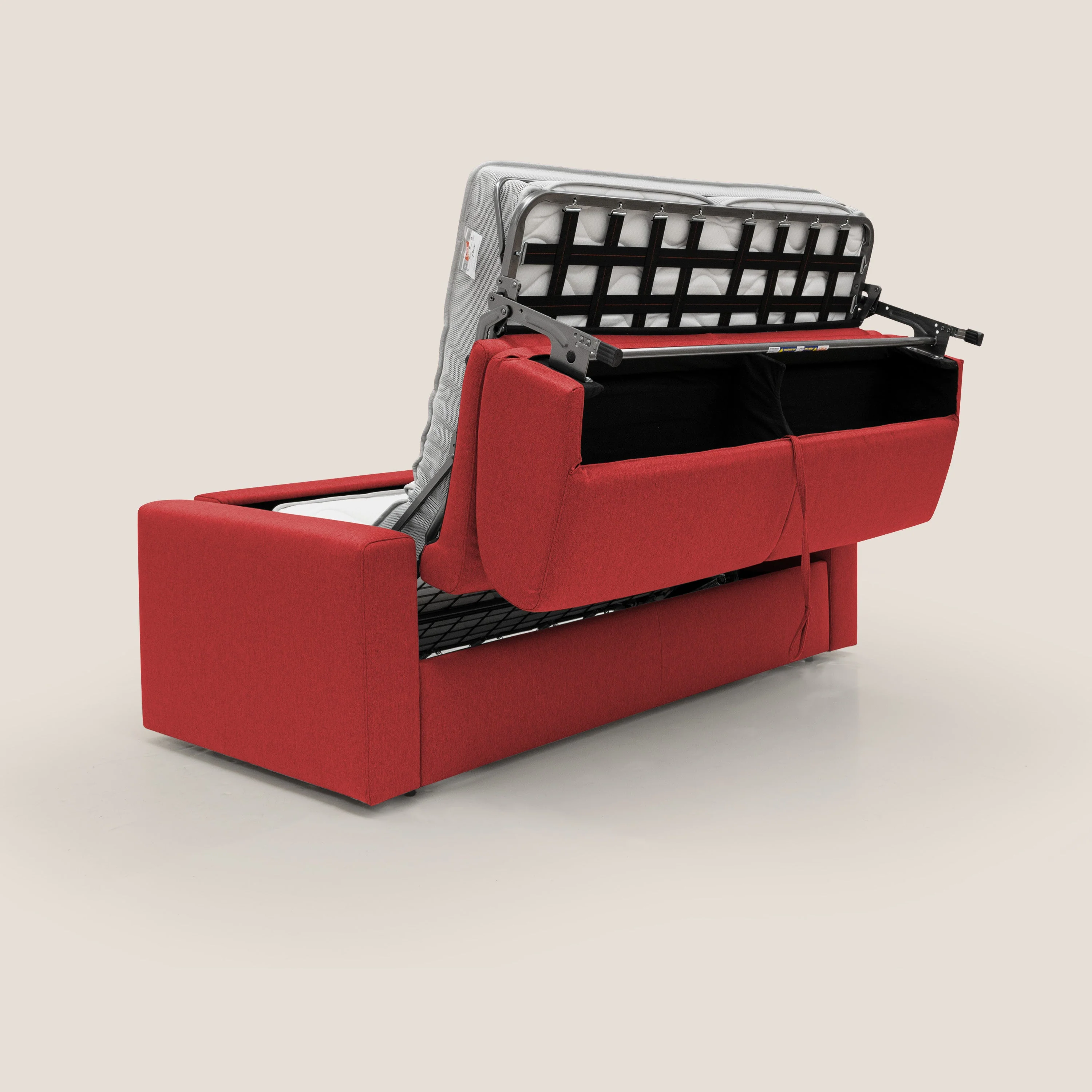 Kansas Canapé lit convertible h20 cm en tissu imperméable T13 rouge - Image 4