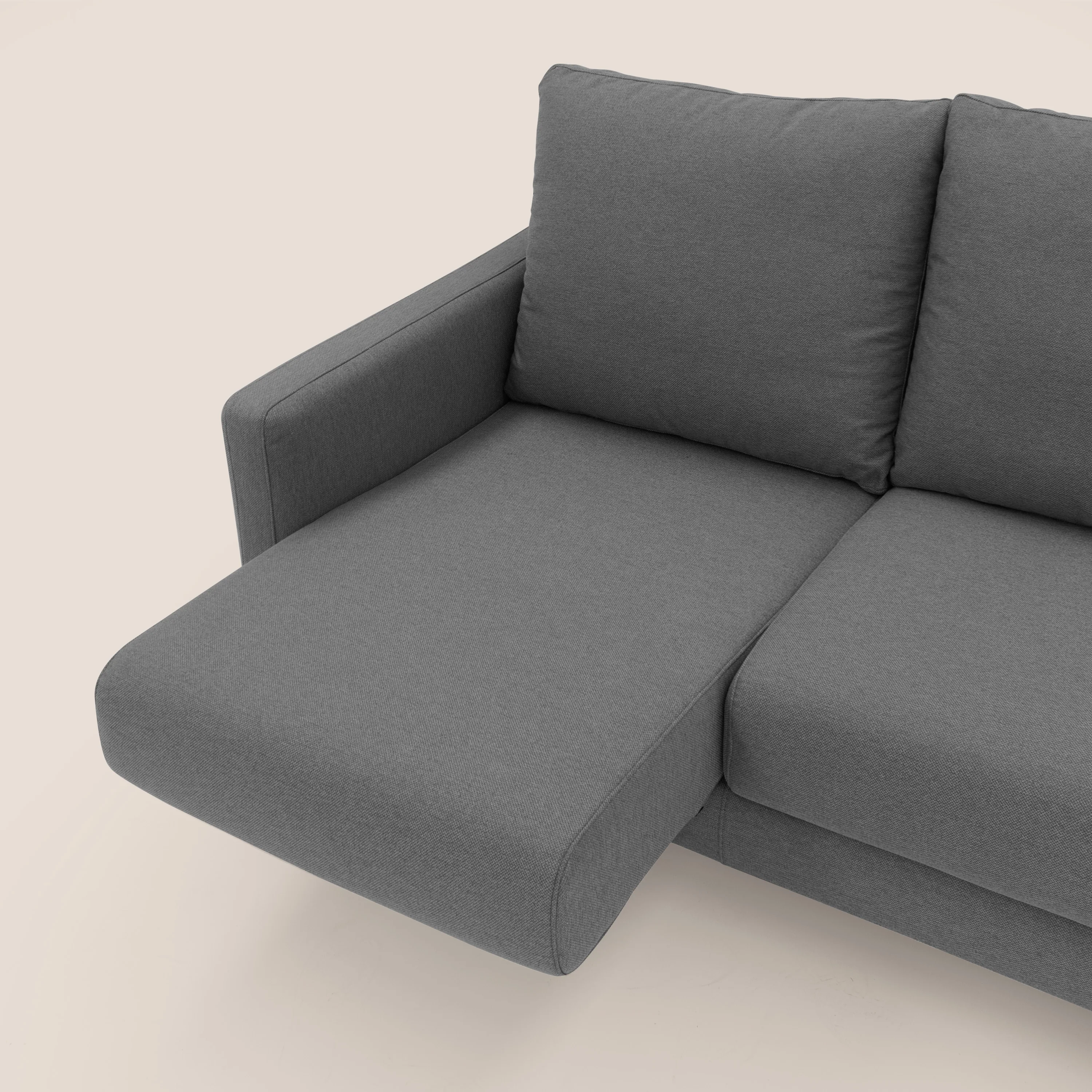 Klimt canapé d'angle avec assises coulissantes en tissu dous détachable T05 anthracite - Image 8