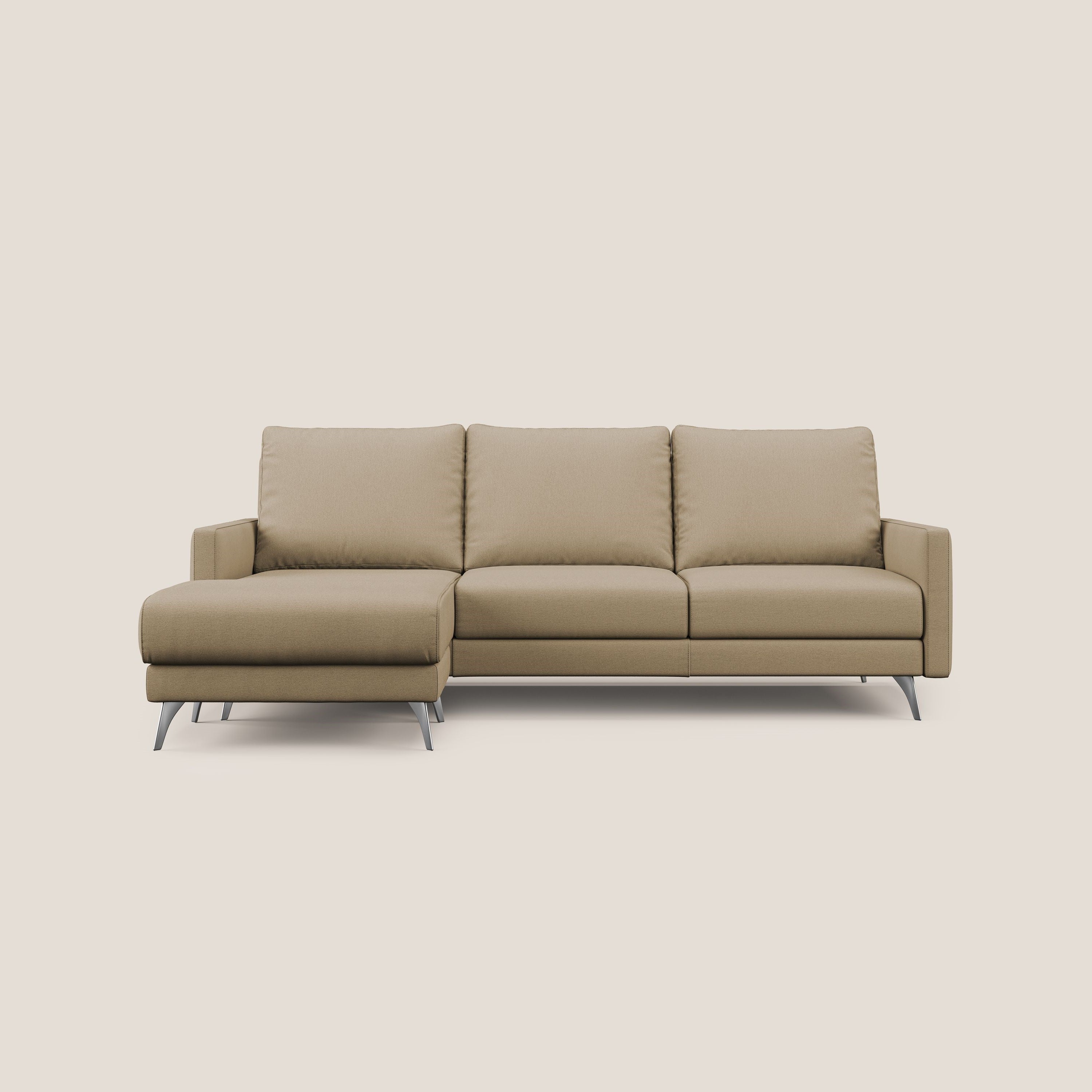 Klimt canapé d'angle avec assises coulissantes en tissu dous détachable T05 beige - Image 11