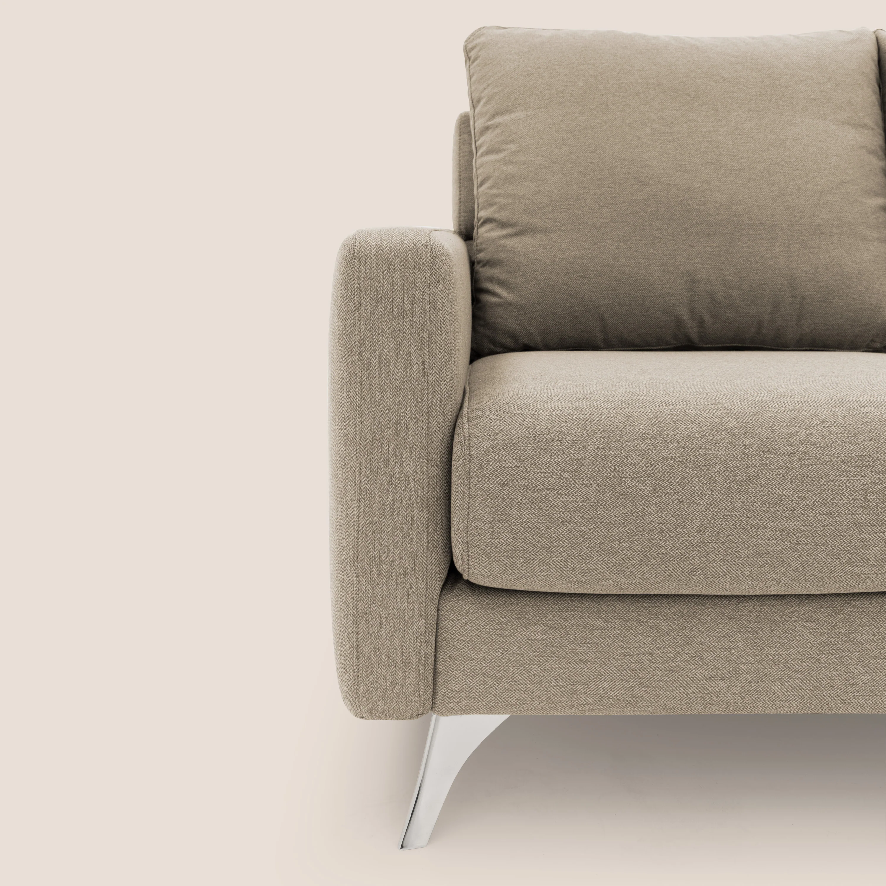 Klimt canapé d'angle avec assises coulissantes en tissu dous détachable T05 beige - Image 8