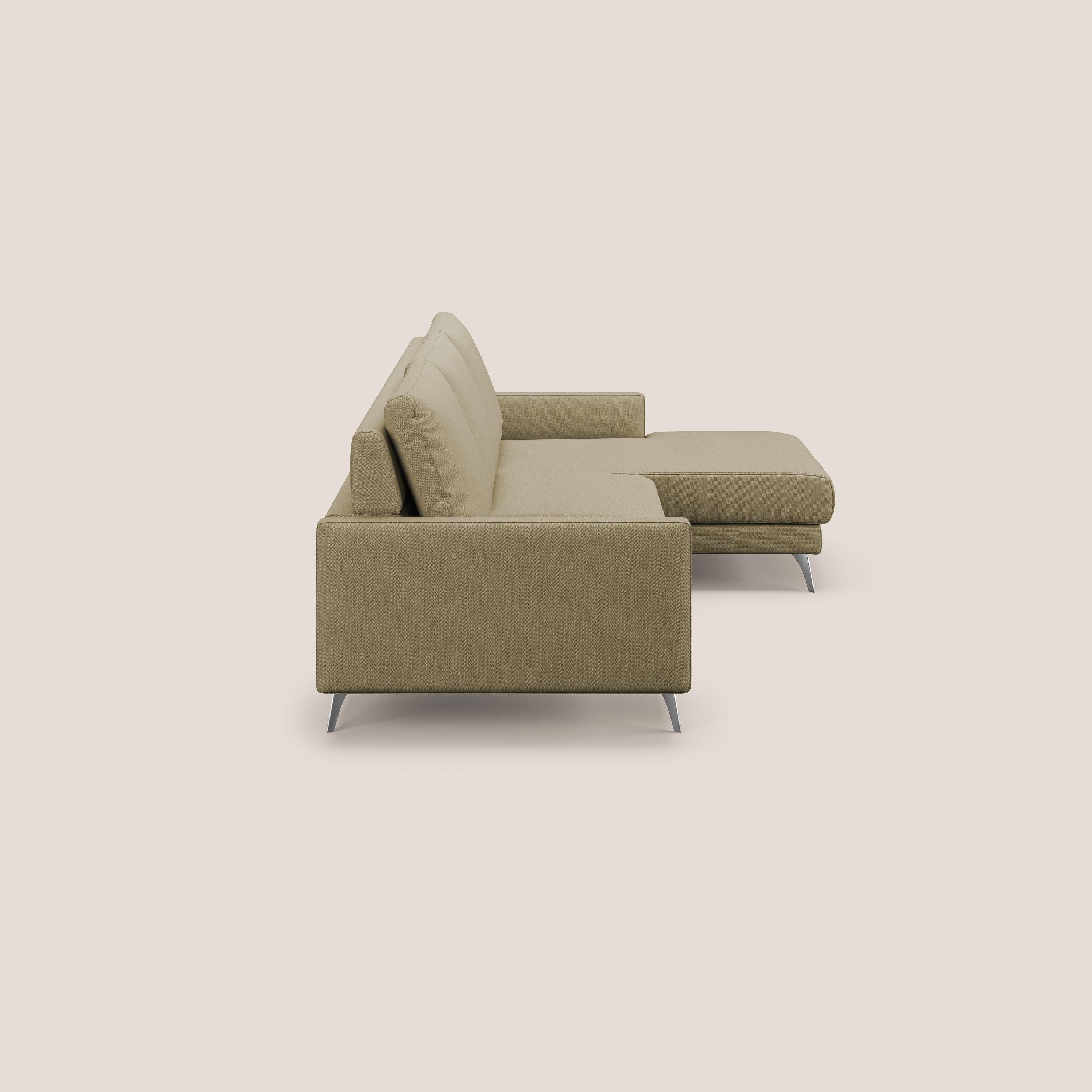 Klimt canapé d'angle avec assises coulissantes en tissu dous détachable T05 chameau - Image 4