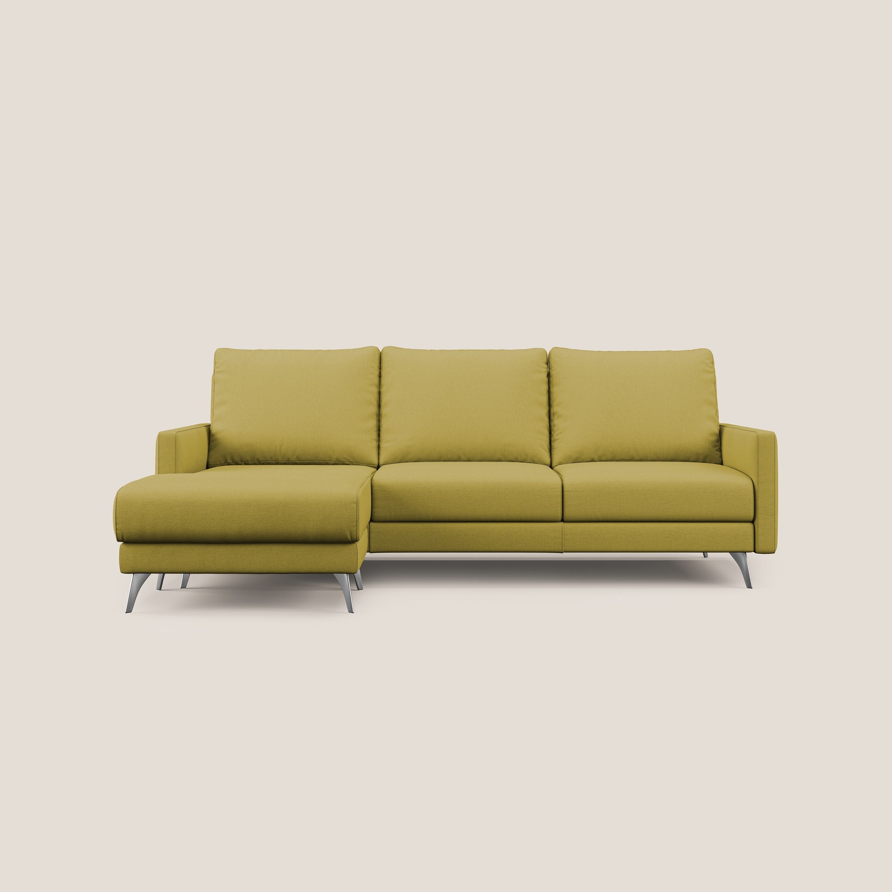Klimt canapé d'angle avec assises coulissantes en tissu dous détachable T05 jaune - Image 10