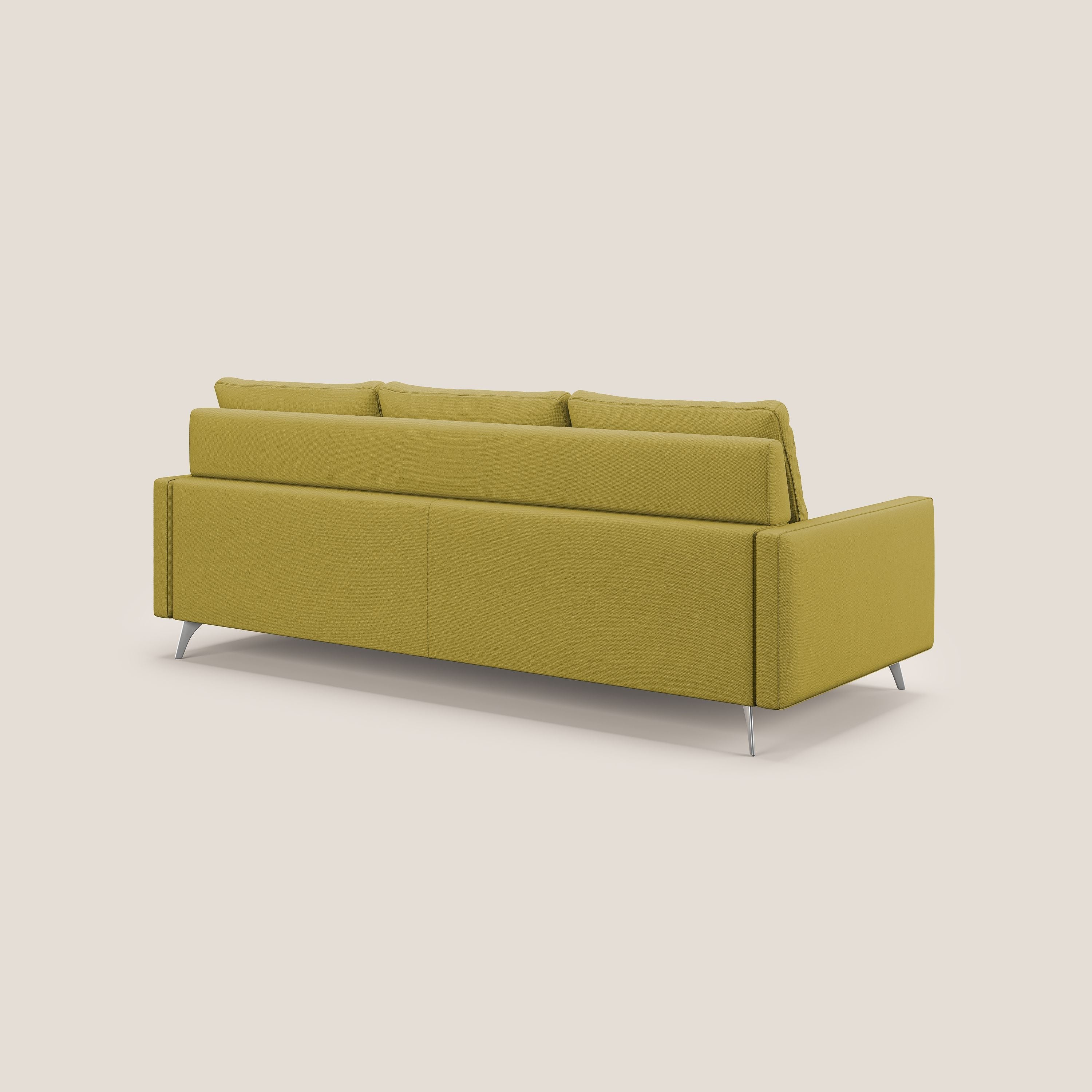 Klimt canapé d'angle avec assises coulissantes en tissu dous détachable T05 jaune - Image 5