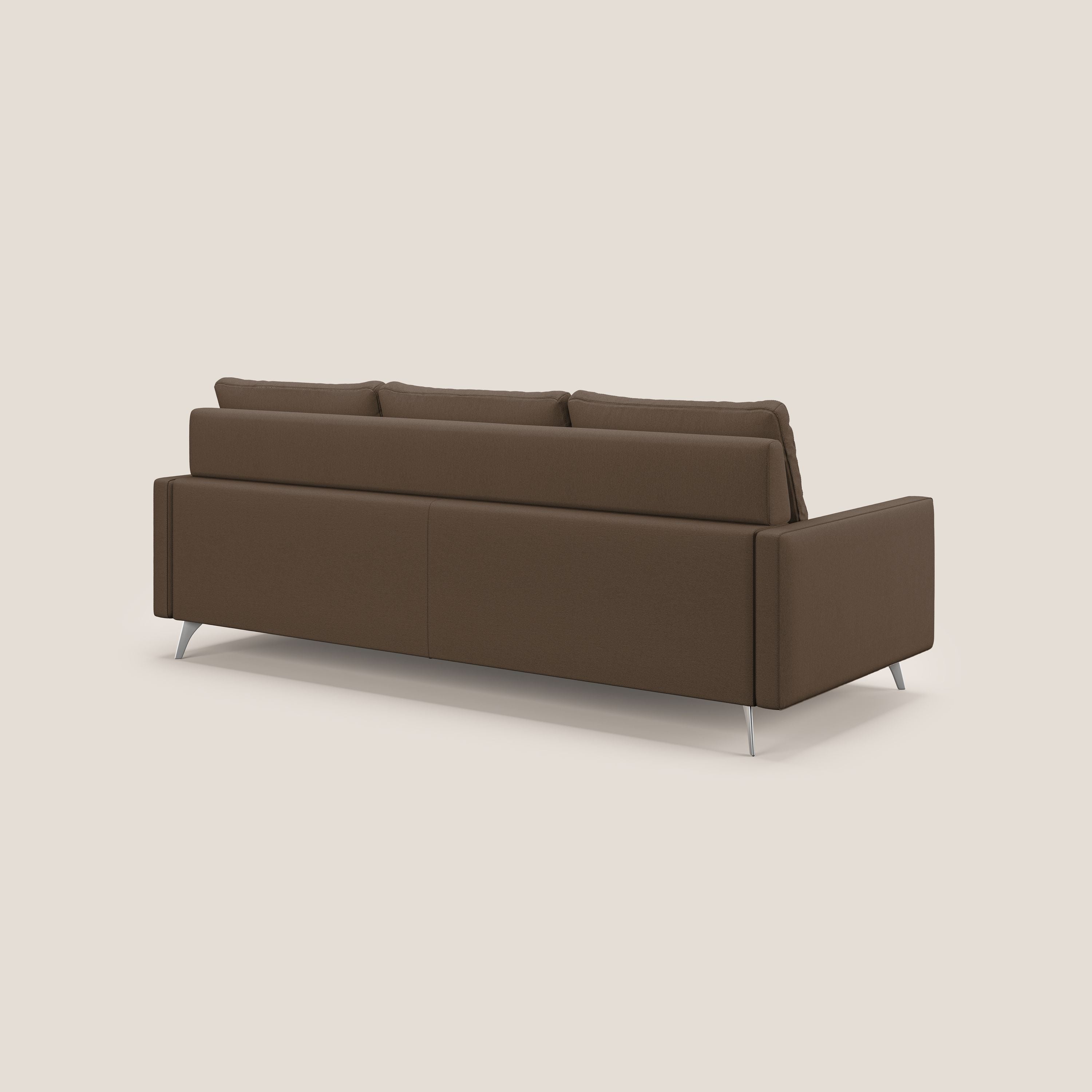 Klimt canapé d'angle avec assises coulissantes en tissu dous détachable T05 marron - Image 5