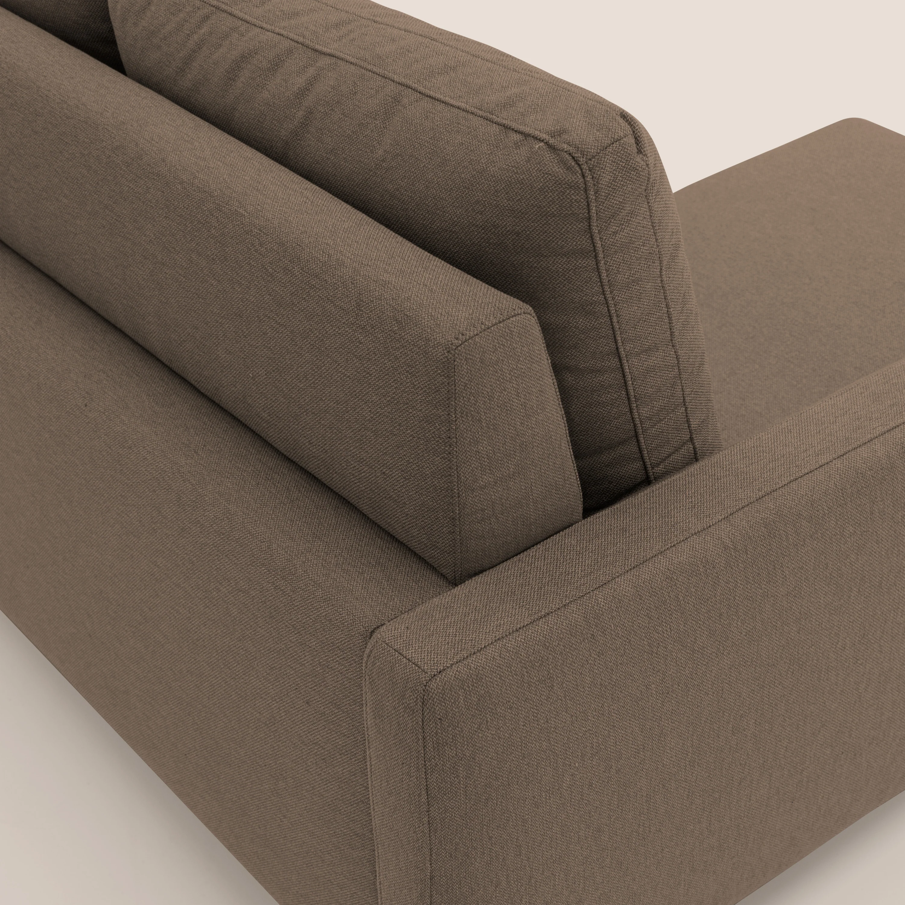 Klimt canapé d'angle avec assises coulissantes en tissu dous détachable T05 marron - Image 9