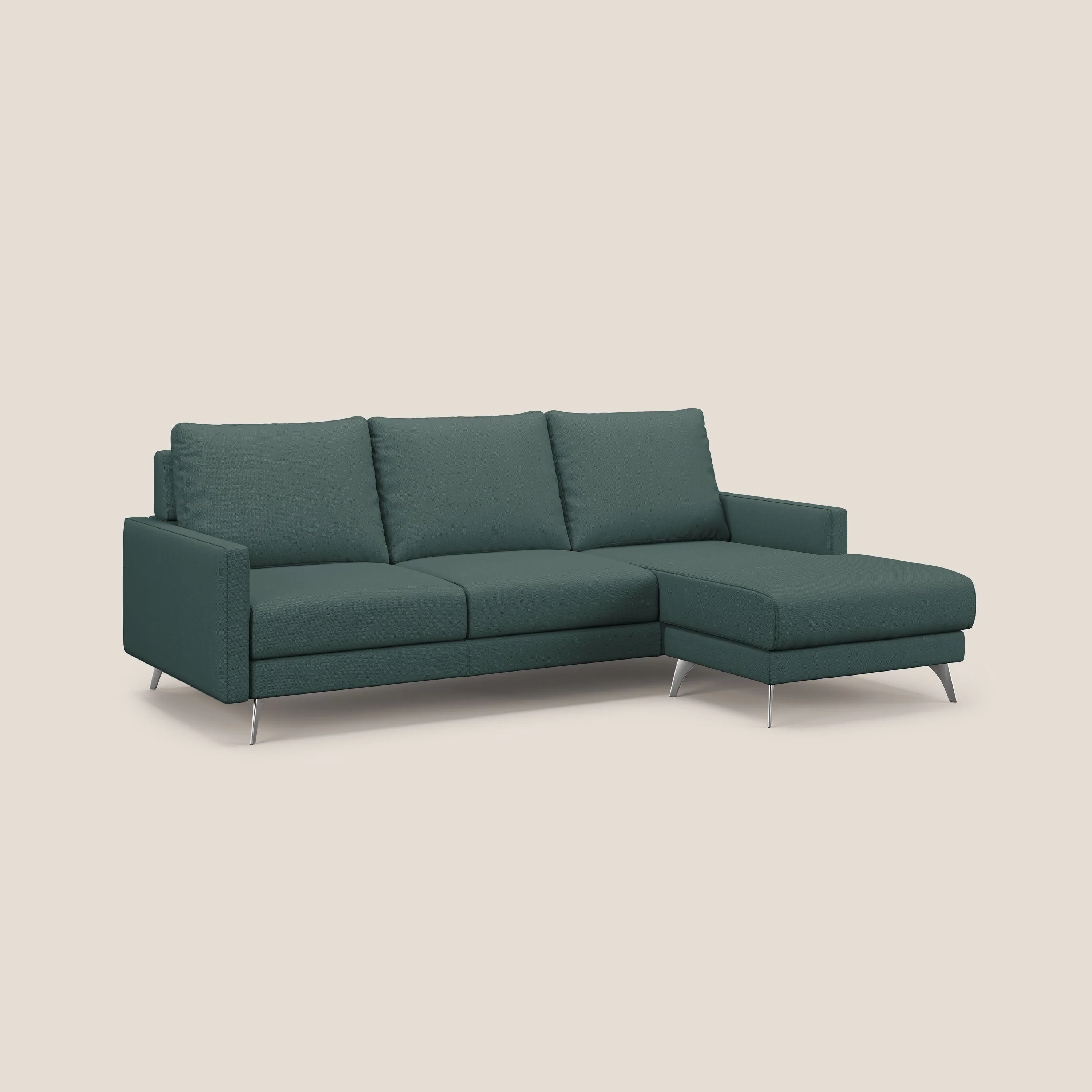 Klimt canapé d'angle avec assises coulissantes en tissu dous détachable T05 vert - Image 3
