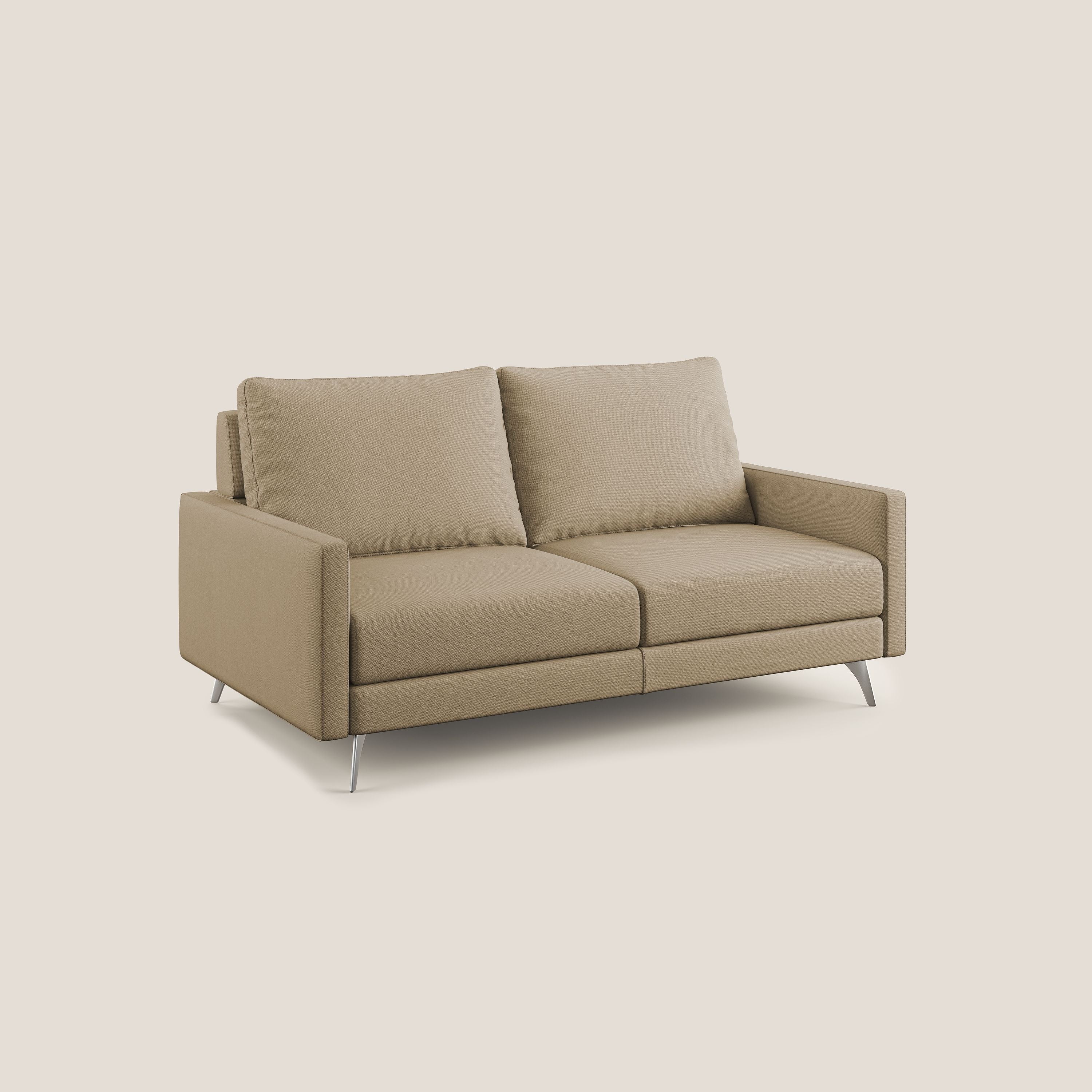 Klimt canapé avec assises coulissantes et dossier en duvet d'oie en tissu détachable T05 beige - Image 3