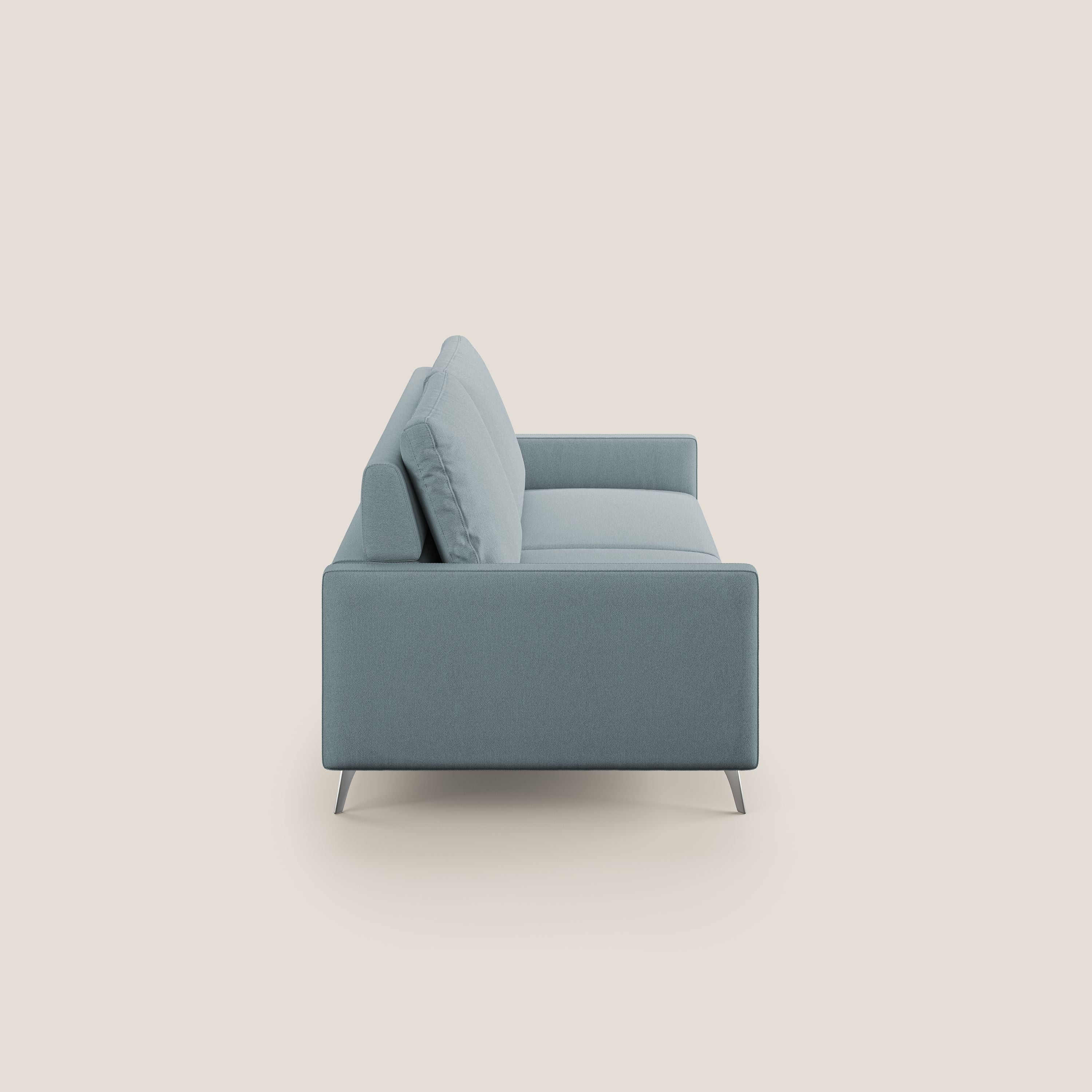 Klimt canapé avec assises coulissantes et dossier en duvet d'oie en tissu détachable T05 bleu gris - Image 10