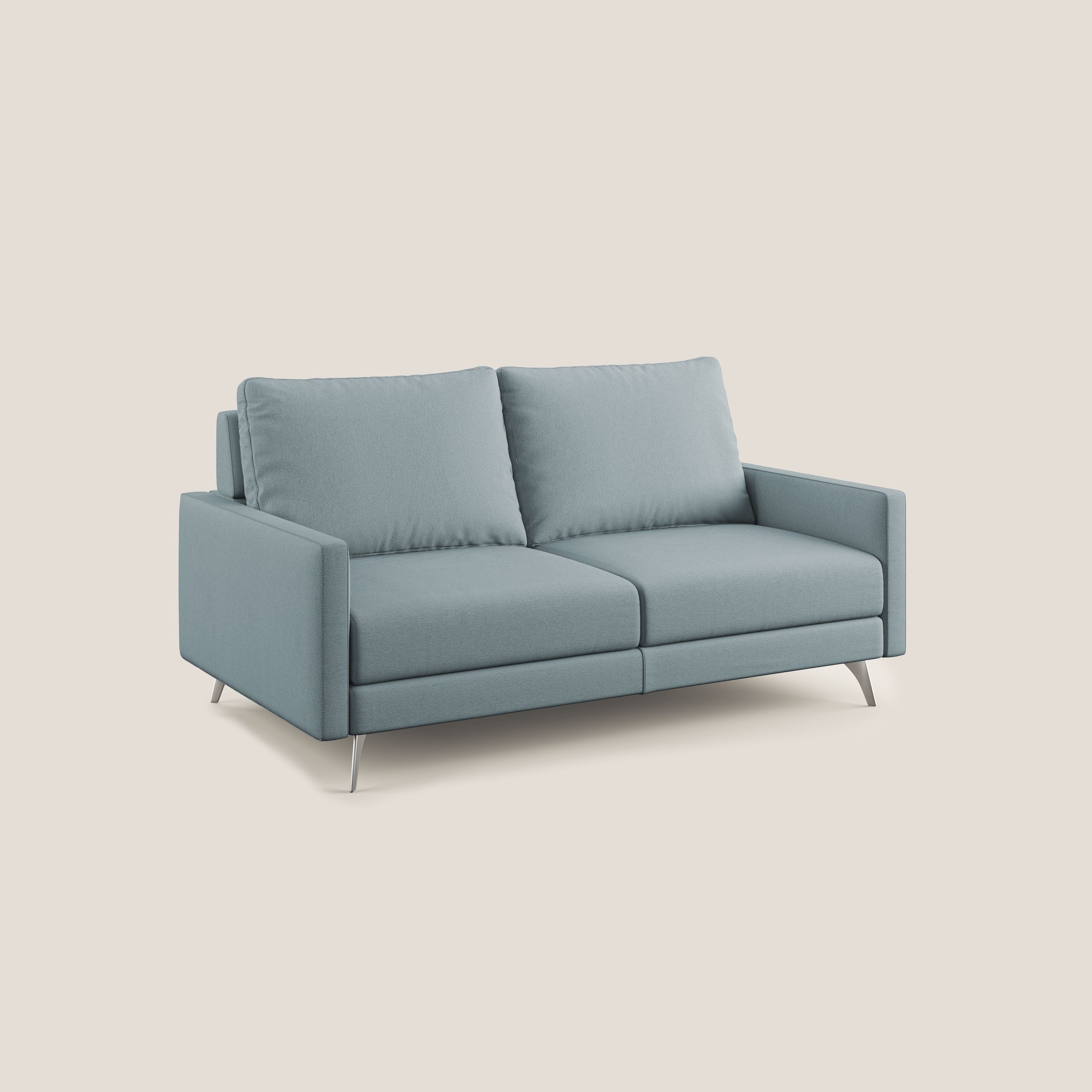 Klimt canapé avec assises coulissantes et dossier en duvet d'oie en tissu détachable T05 bleu gris - Image 5