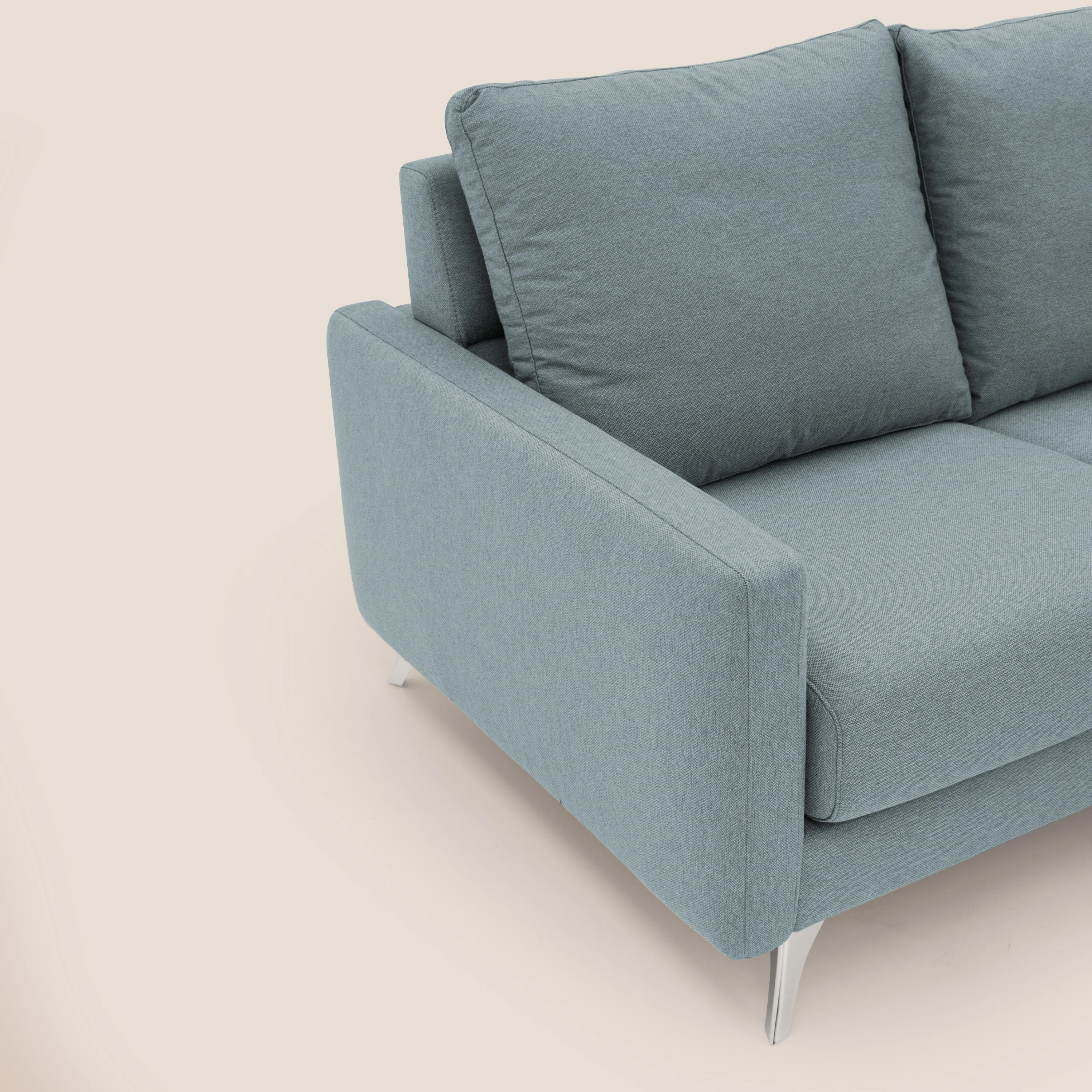 Klimt canapé avec assises coulissantes et dossier en duvet d'oie en tissu détachable T05 bleu gris - Image 7