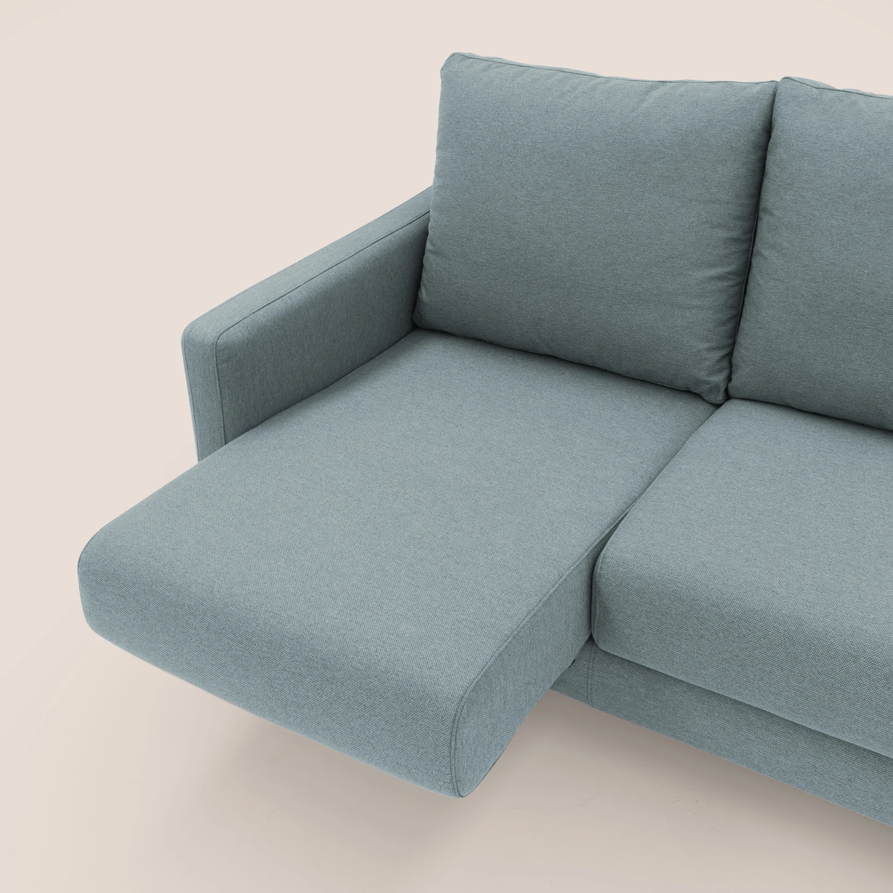 Klimt canapé avec assises coulissantes et dossier en duvet d'oie en tissu détachable T05 bleu gris - Image 8