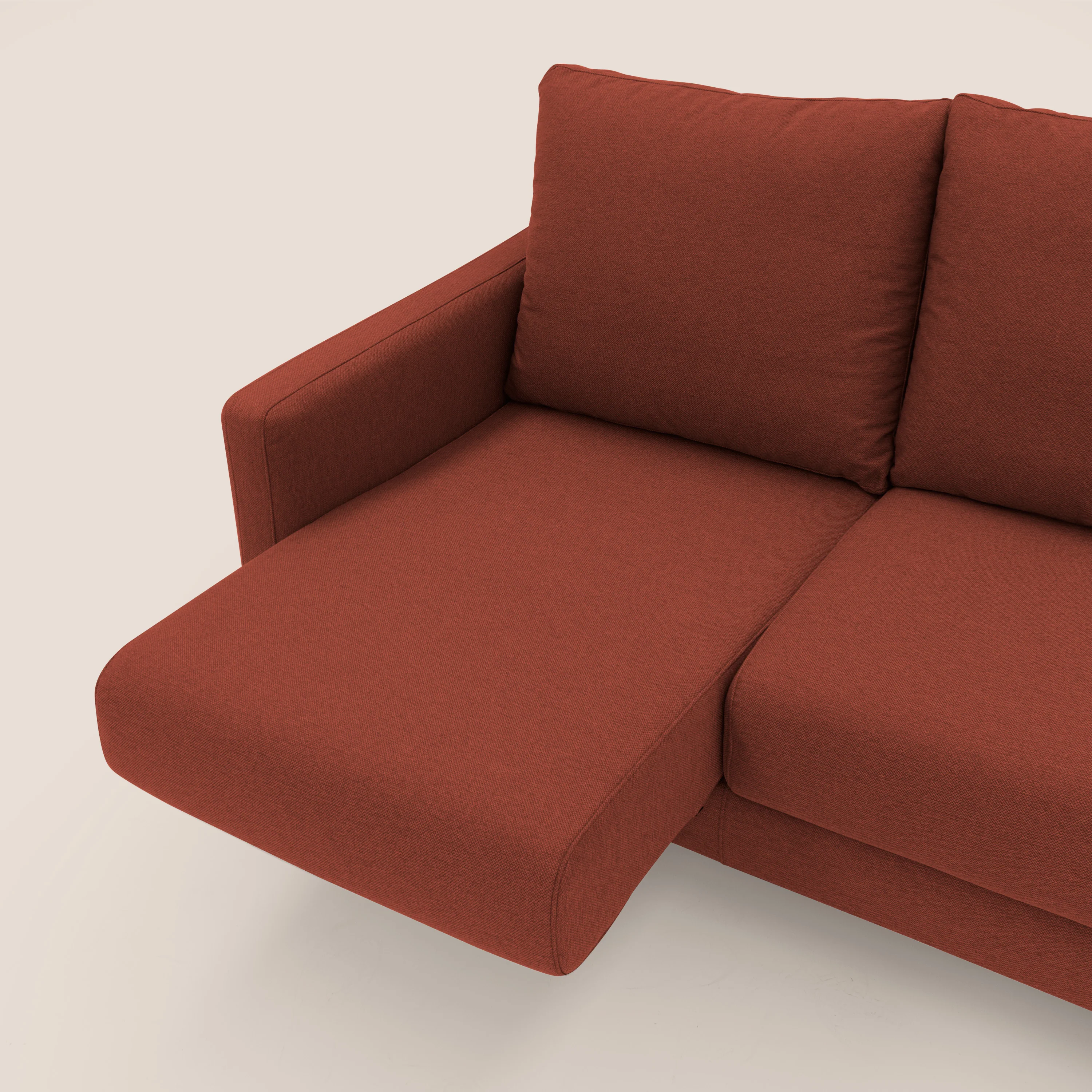 Klimt canapé avec assises coulissantes et dossier en duvet d'oie en tissu détachable T05 rouge - Image 6