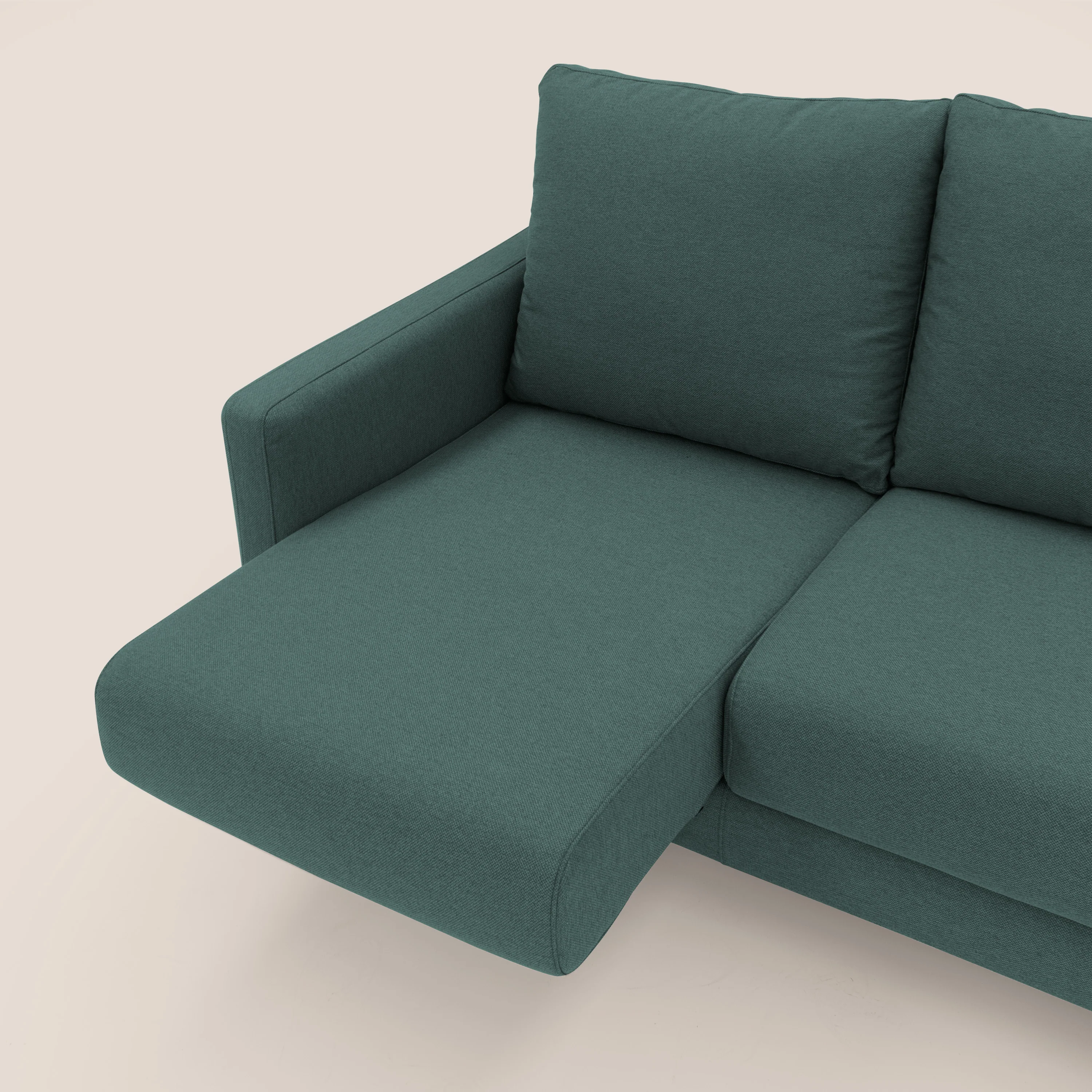 Klimt canapé avec assises coulissantes et dossier en duvet d'oie en tissu détachable T05 vert - Image 6