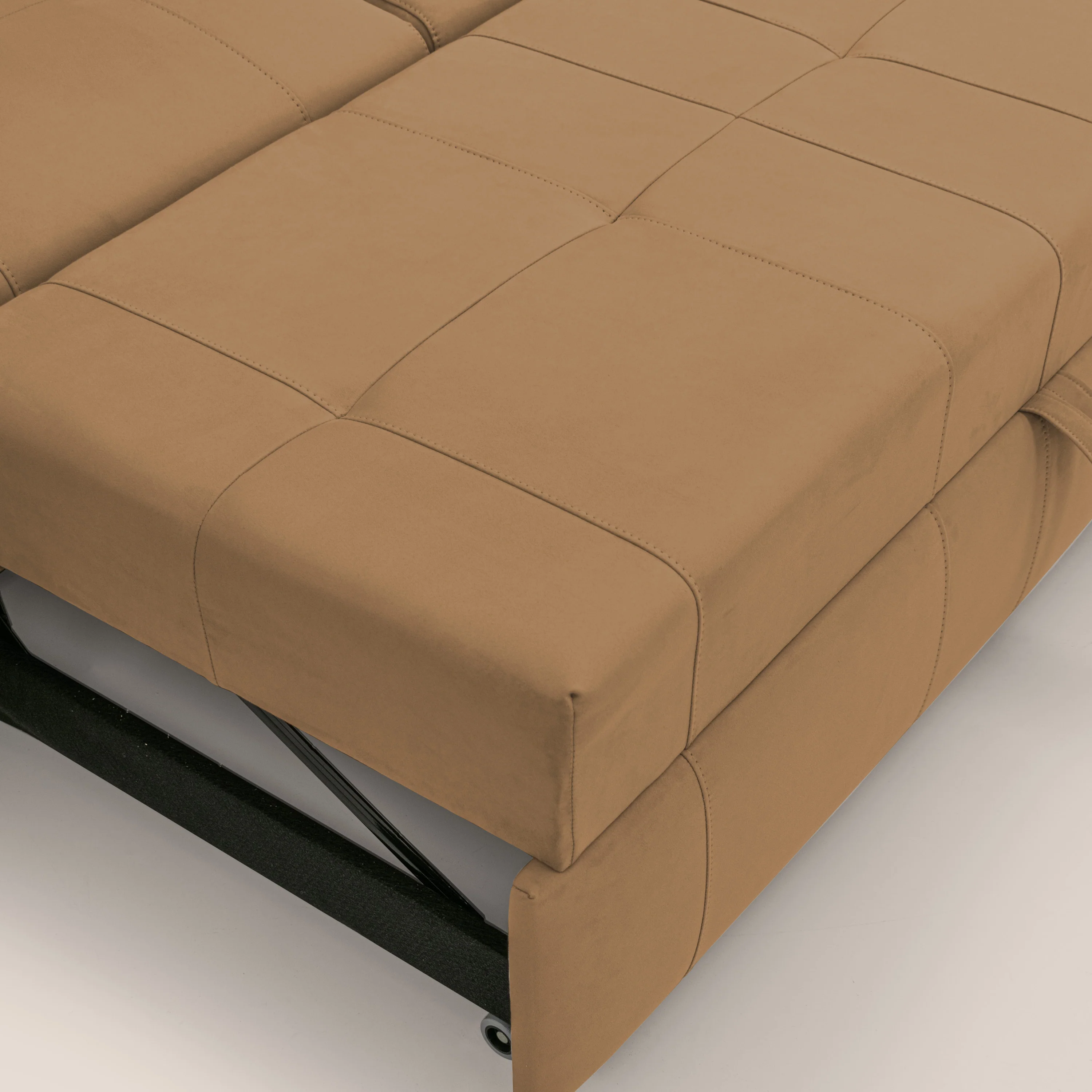 Kronos Canapé d'angle avec extractible et pouf coffre en micorfibre imperméable T11 cuir - Image 9