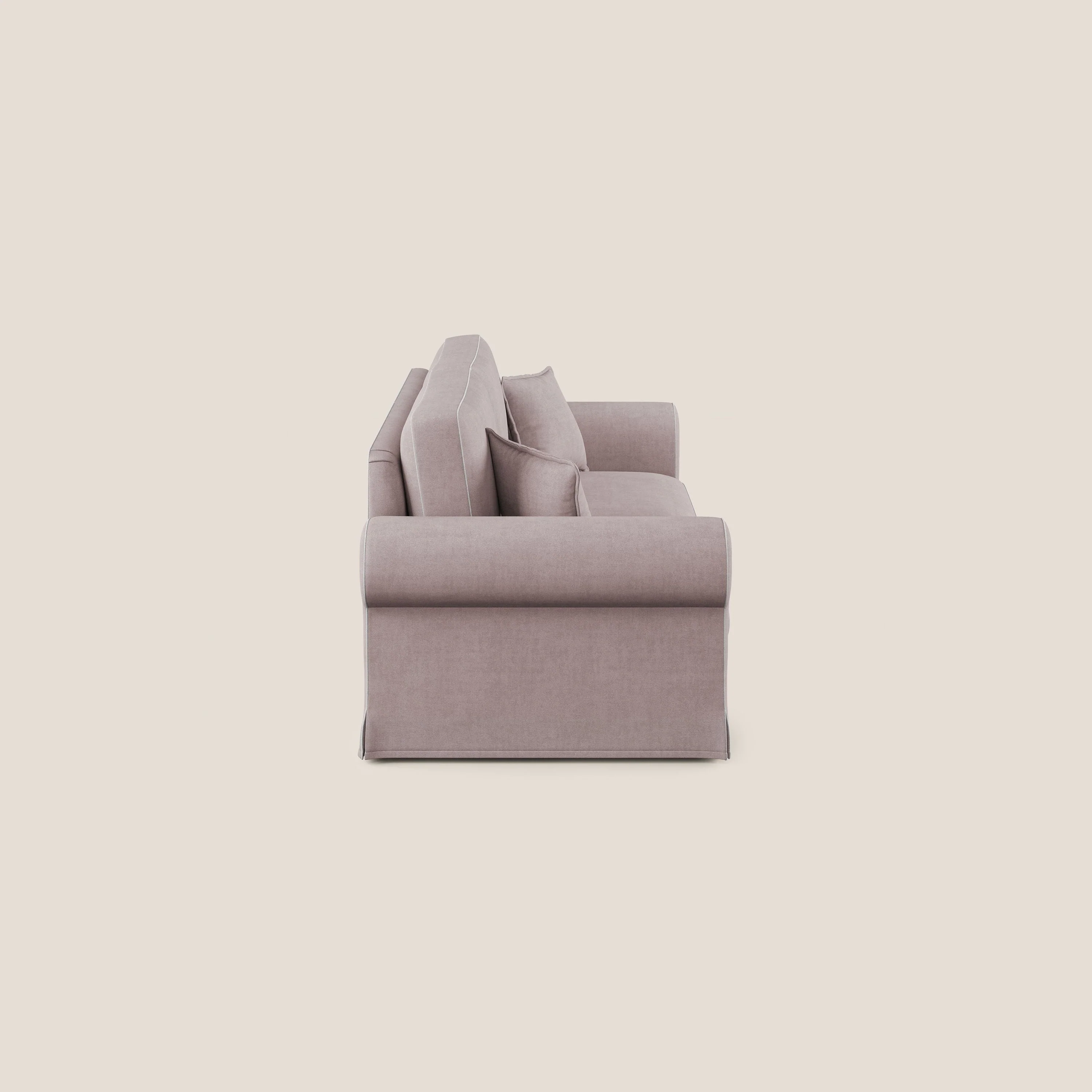 Lady canapé classique en plume d'oie bicolore en tissu imperméable T02 blanc - Image 3