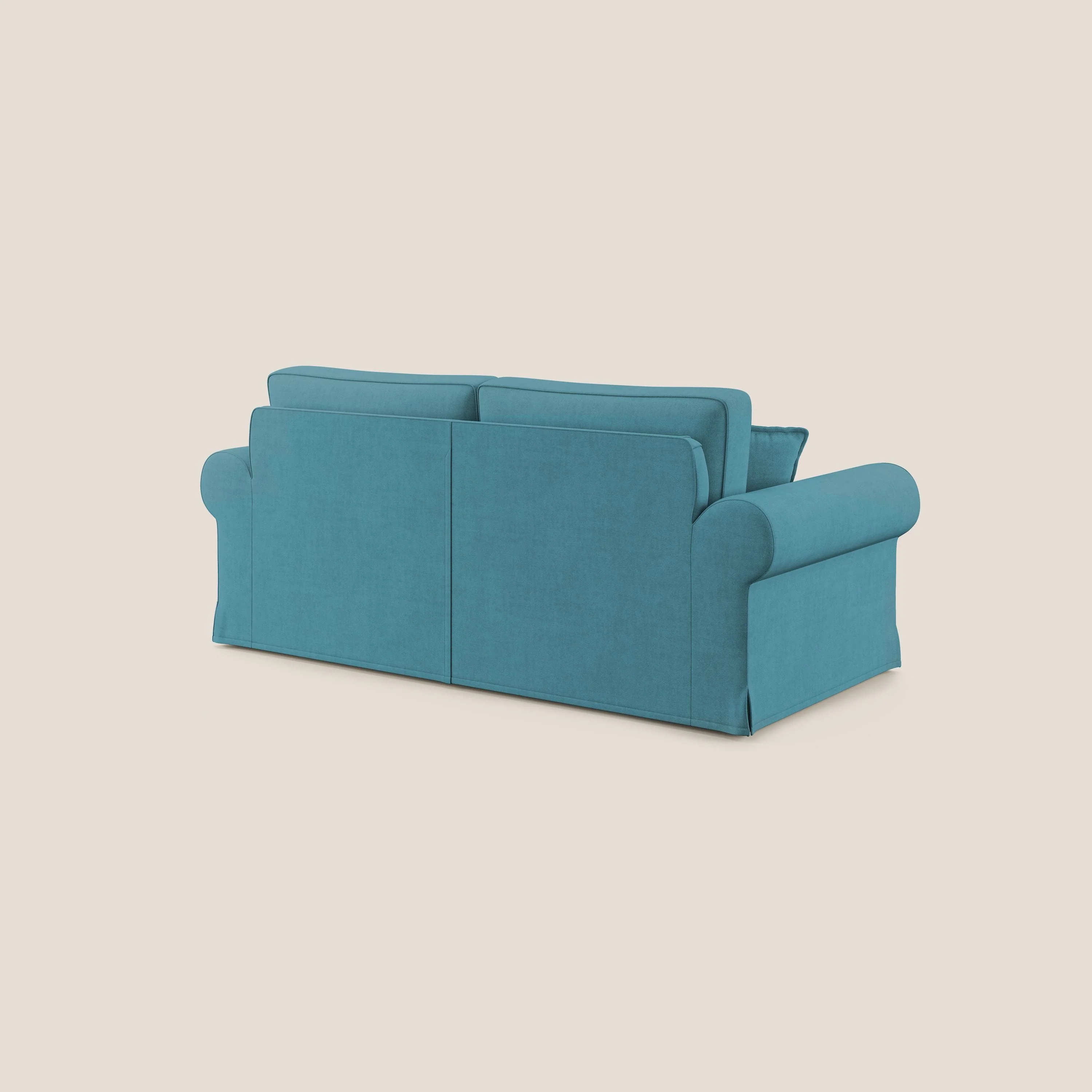 Lady canapé classique en plume d'oie réalisé avec un tissu imperméable T02 azur - Image 4