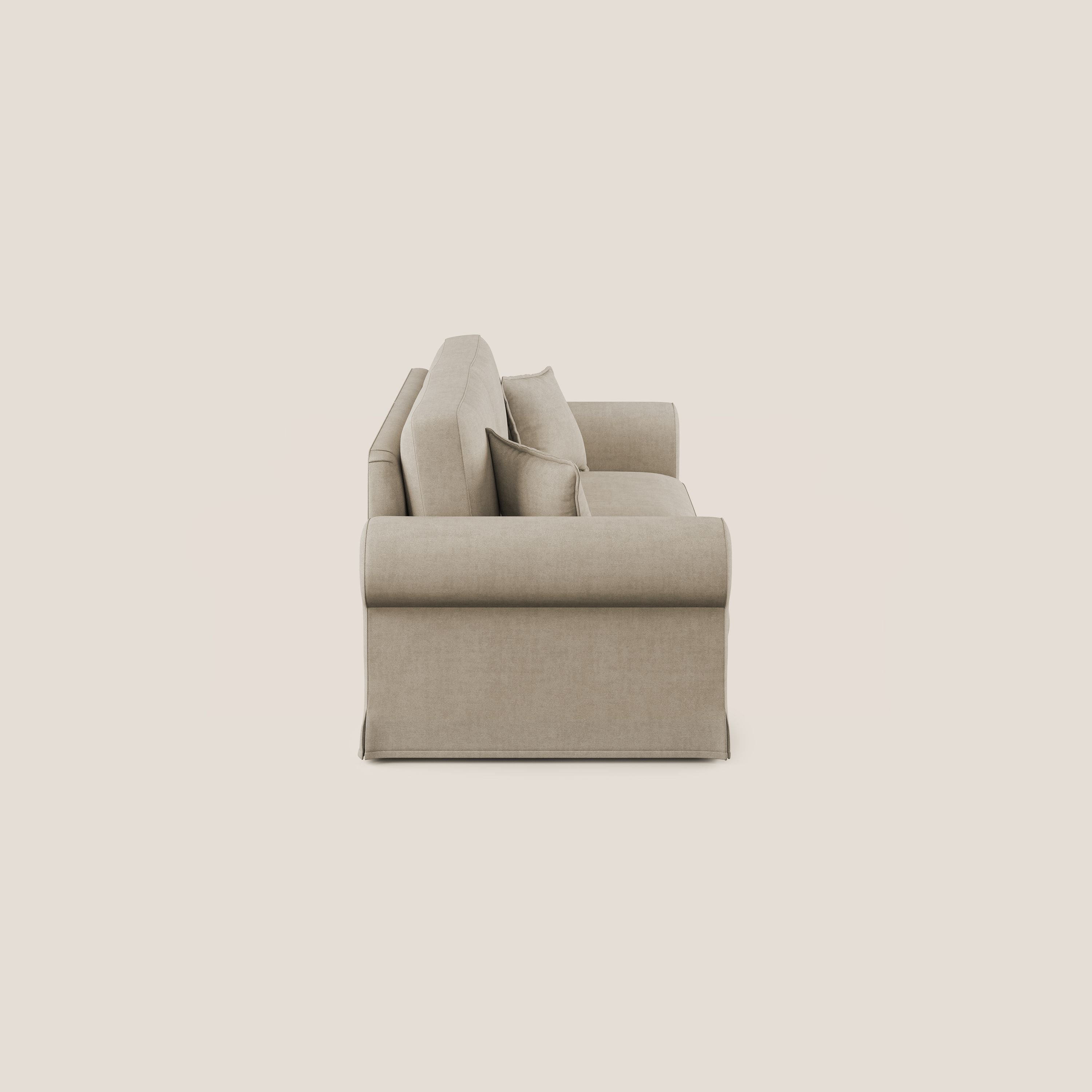 Lady canapé classique en plume d'oie réalisé avec un tissu imperméable T02 beige - Image 4
