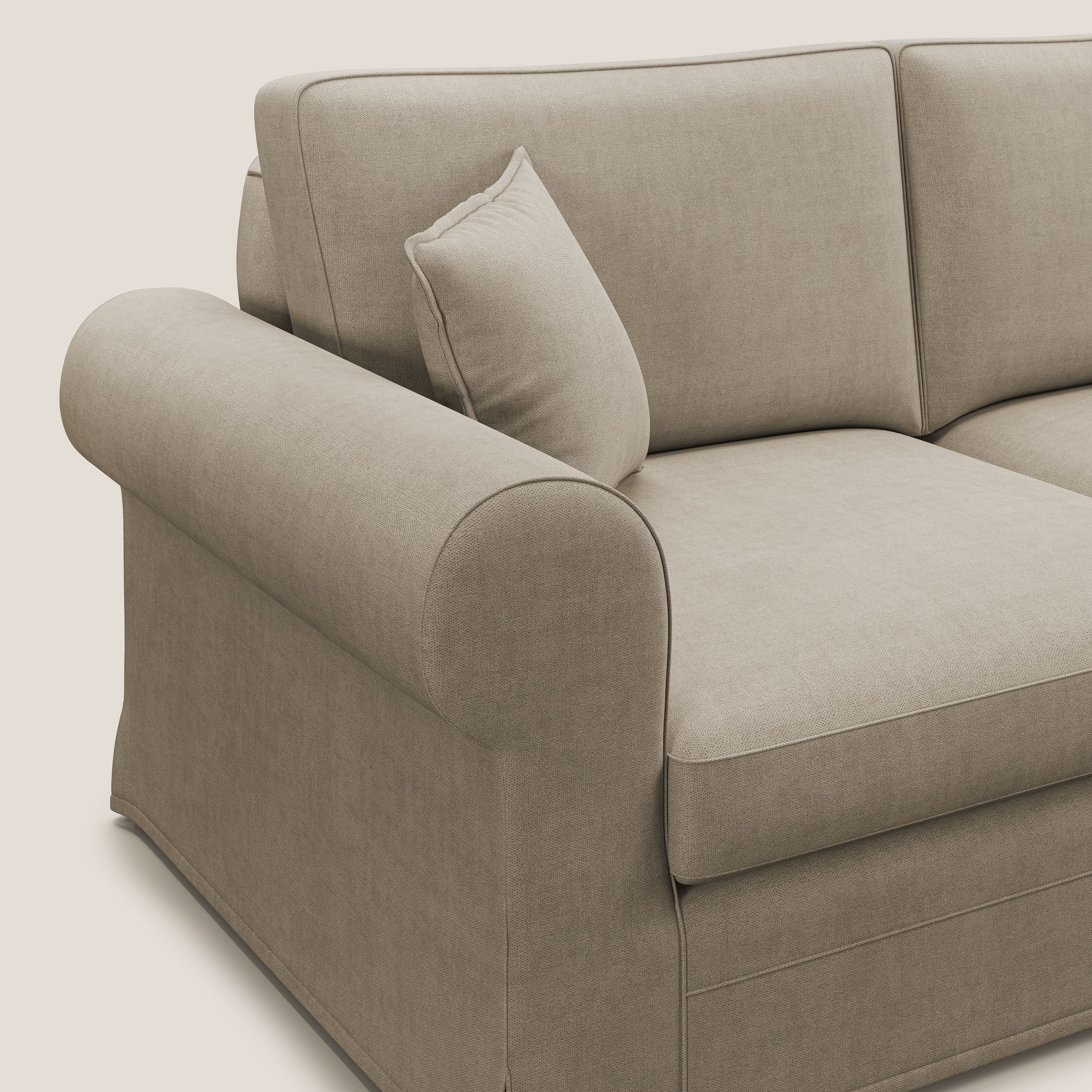 Lady canapé classique en plume d'oie réalisé avec un tissu imperméable T02 beige - Image 6