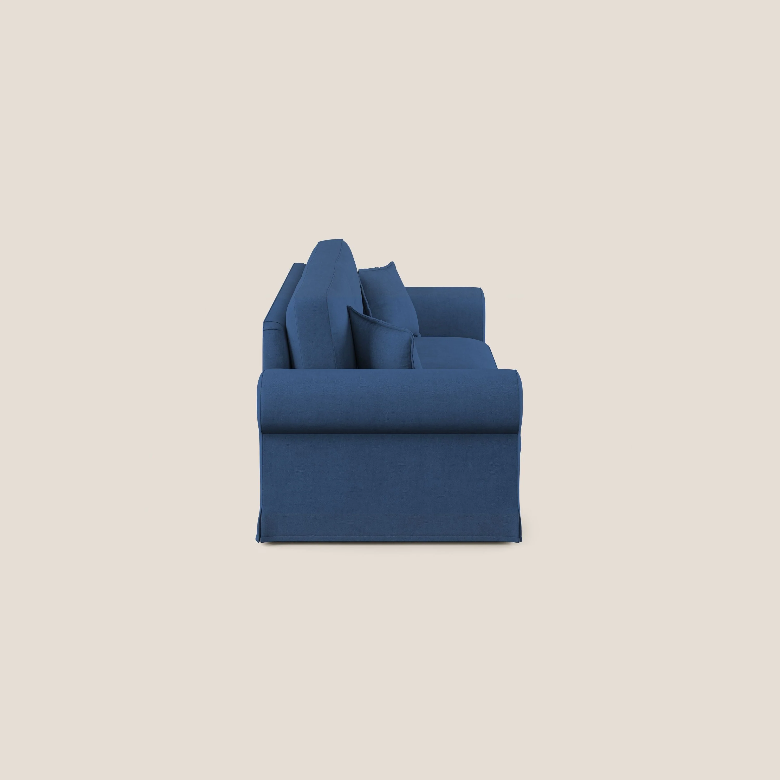 Lady canapé classique en plume d'oie réalisé avec un tissu imperméable T02 bleu - Image 3