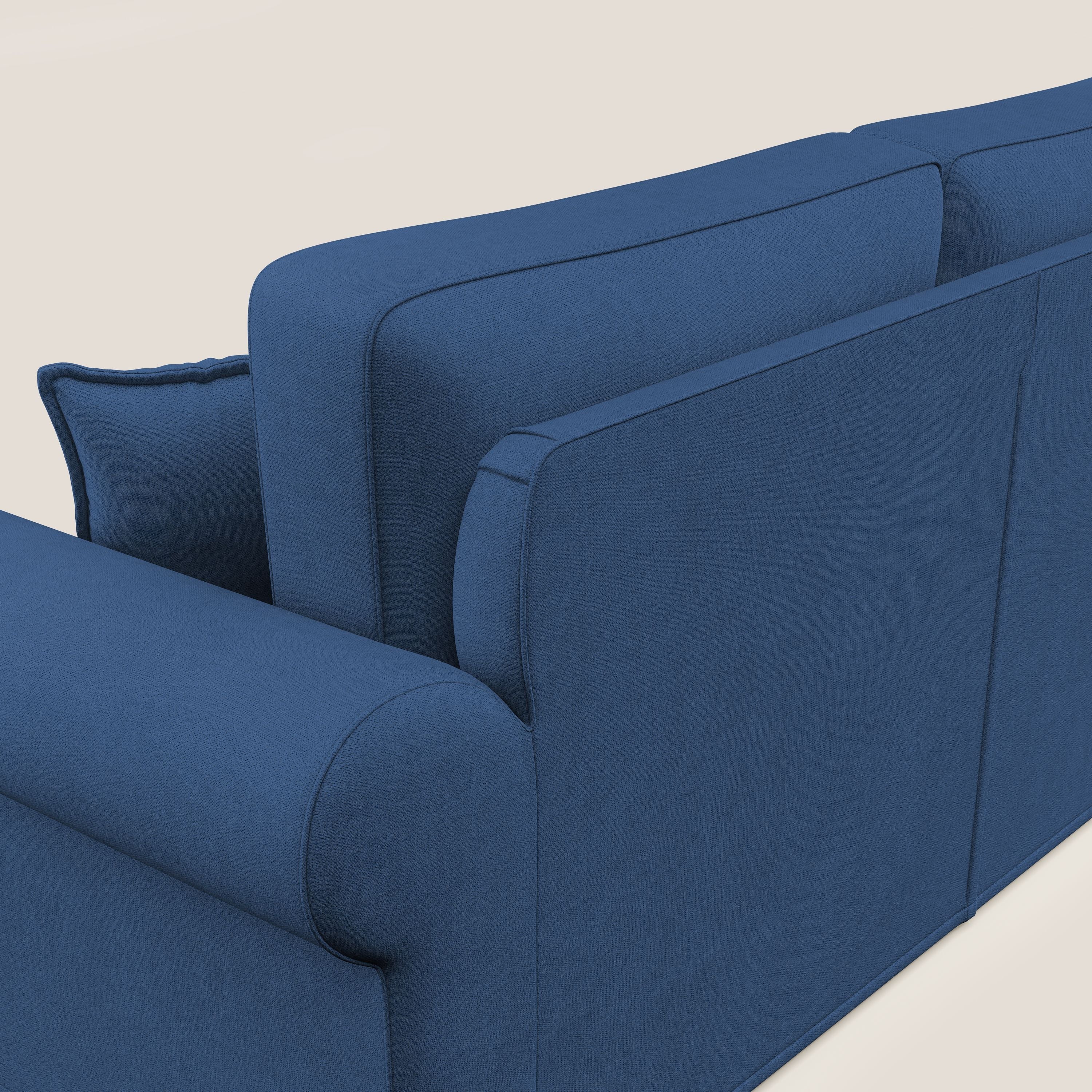 Lady canapé classique en plume d'oie réalisé avec un tissu imperméable T02 bleu - Image 6