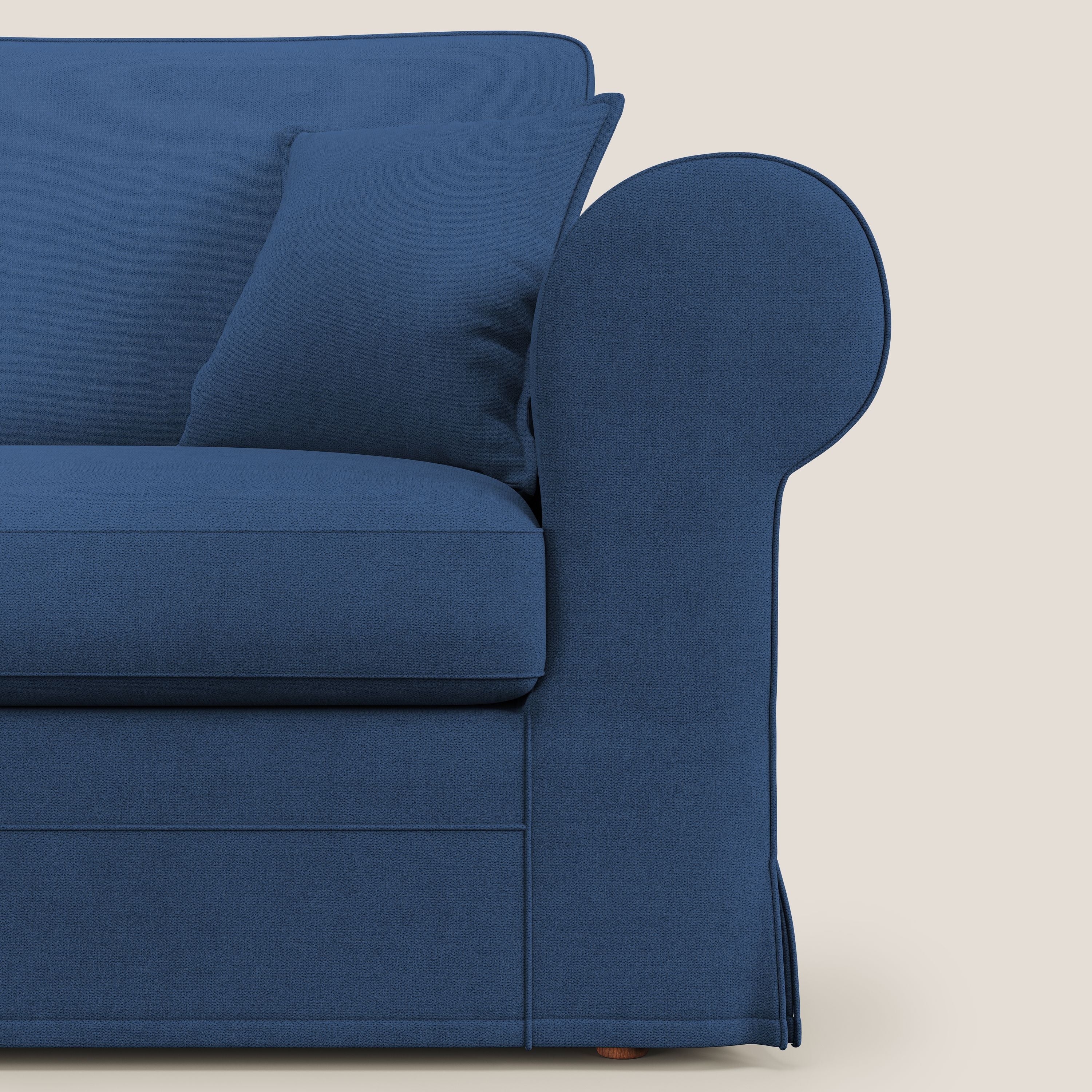 Lady canapé classique en plume d'oie réalisé avec un tissu imperméable T02 bleu - Image 7