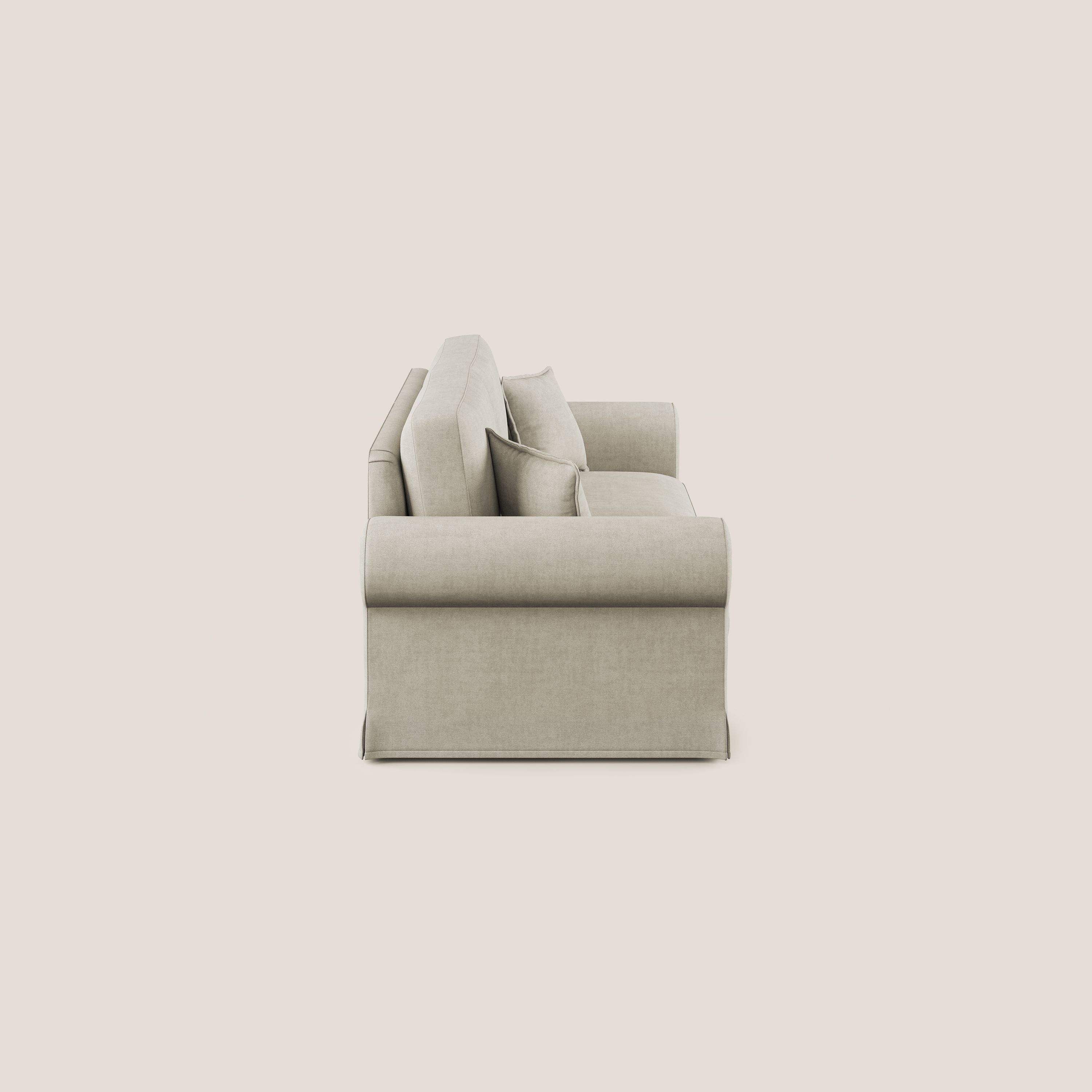 Lady canapé classique en plume d'oie réalisé avec un tissu imperméable T02 crème - Image 4