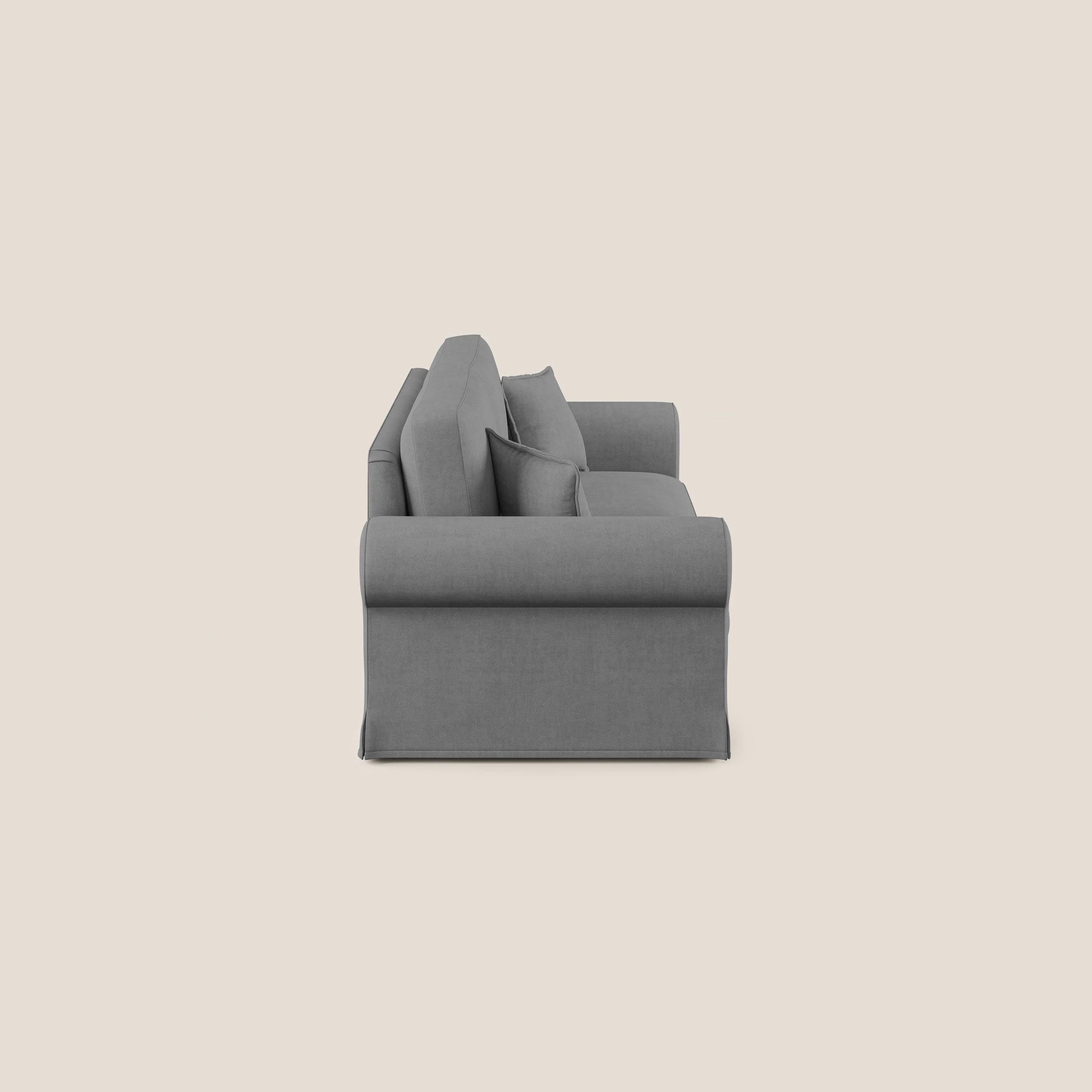 Lady canapé classique en plume d'oie réalisé avec un tissu imperméable T02 gris - Image 3