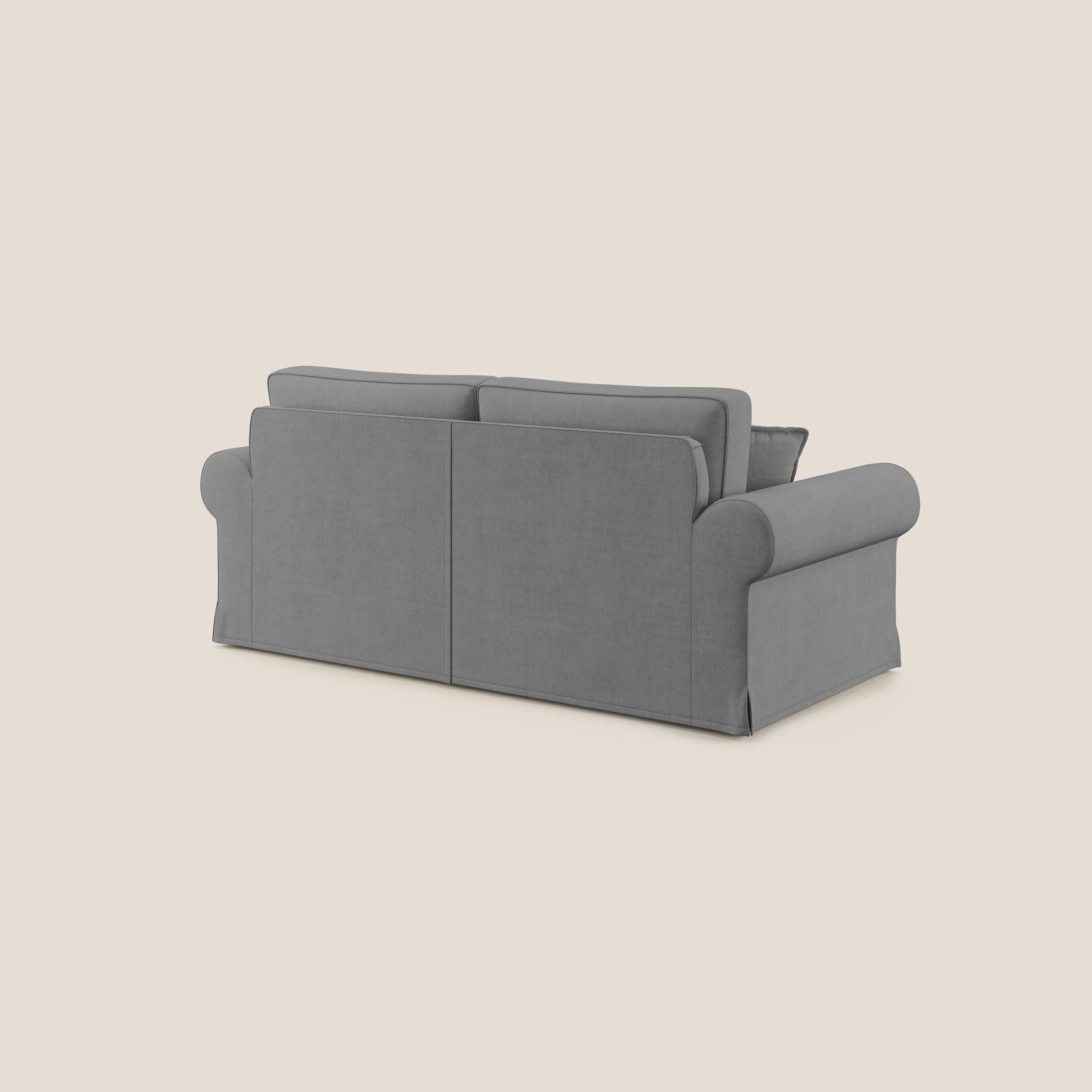 Lady canapé classique en plume d'oie réalisé avec un tissu imperméable T02 gris - Image 4