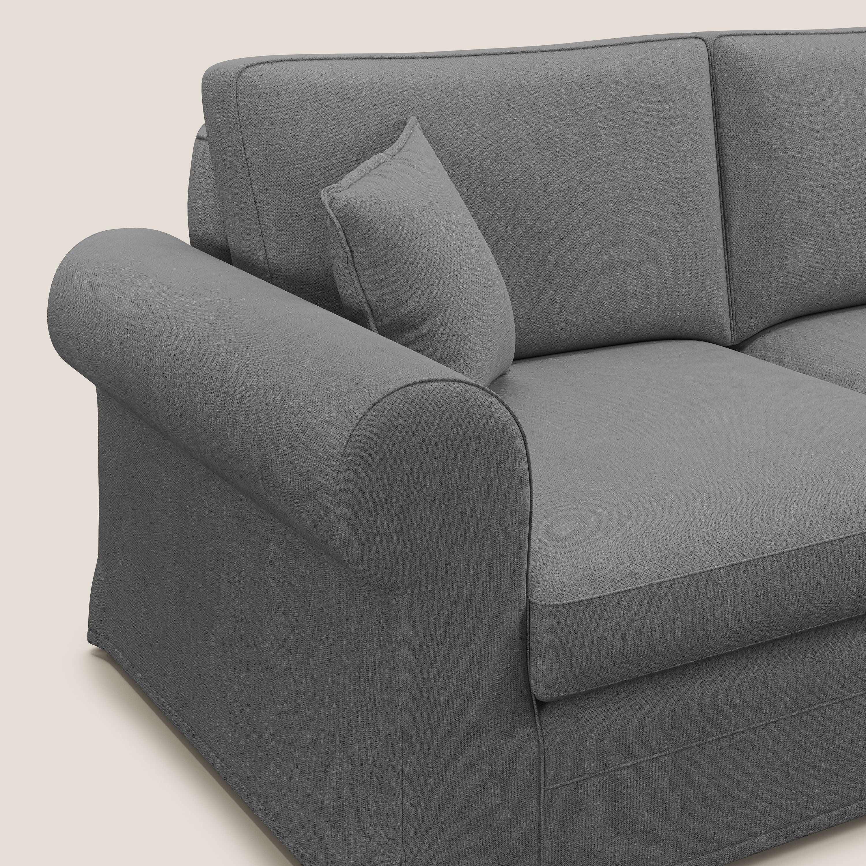 Lady canapé classique en plume d'oie réalisé avec un tissu imperméable T02 gris - Image 5
