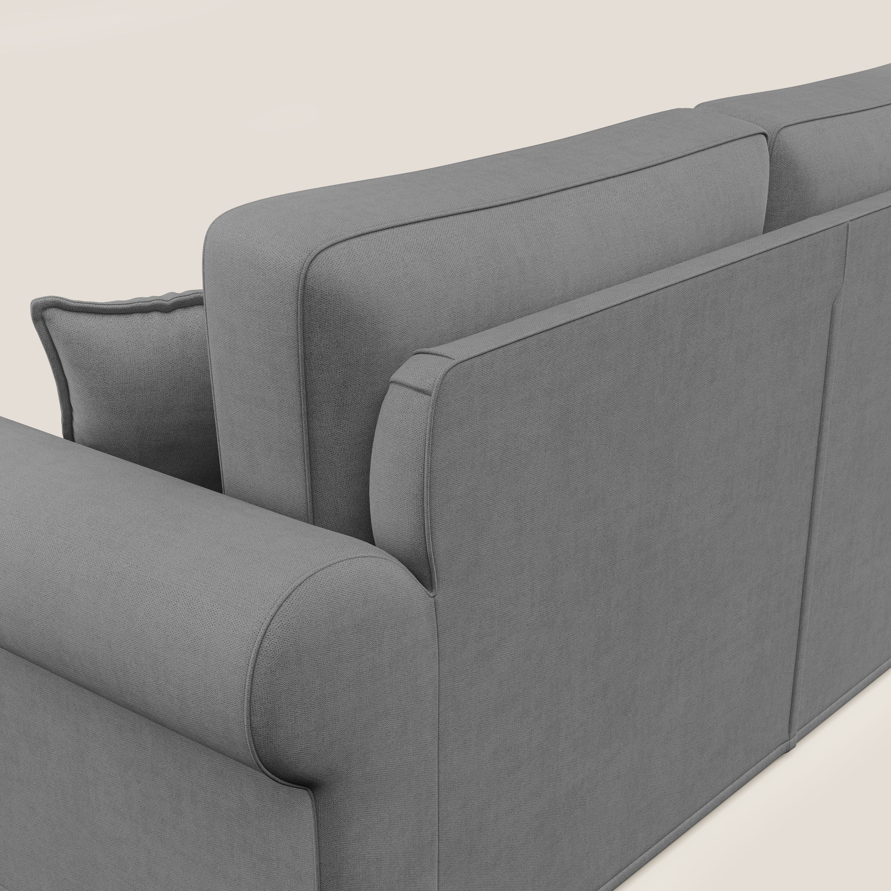 Lady canapé classique en plume d'oie réalisé avec un tissu imperméable T02 gris - Image 6