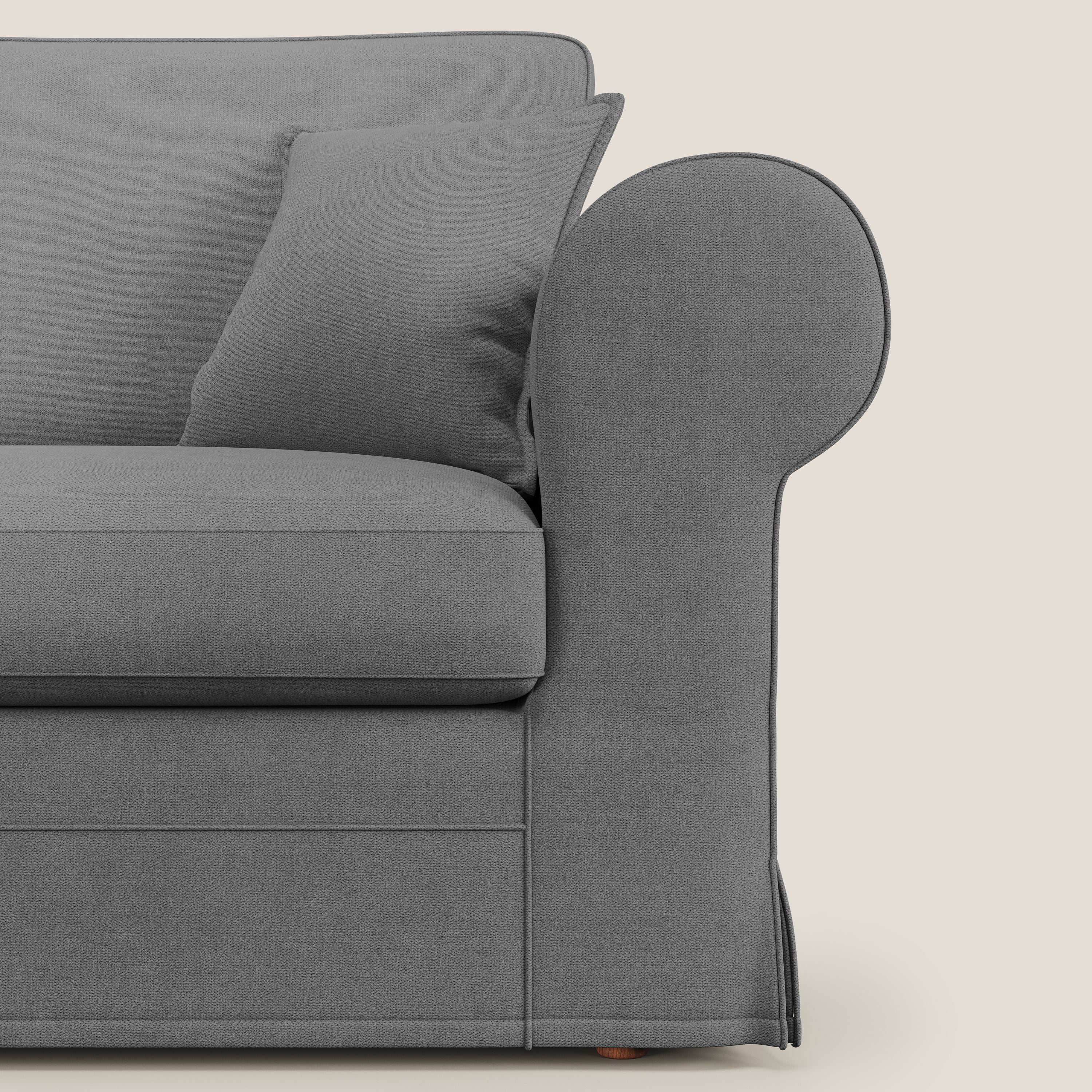 Lady canapé classique en plume d'oie réalisé avec un tissu imperméable T02 gris - Image 7