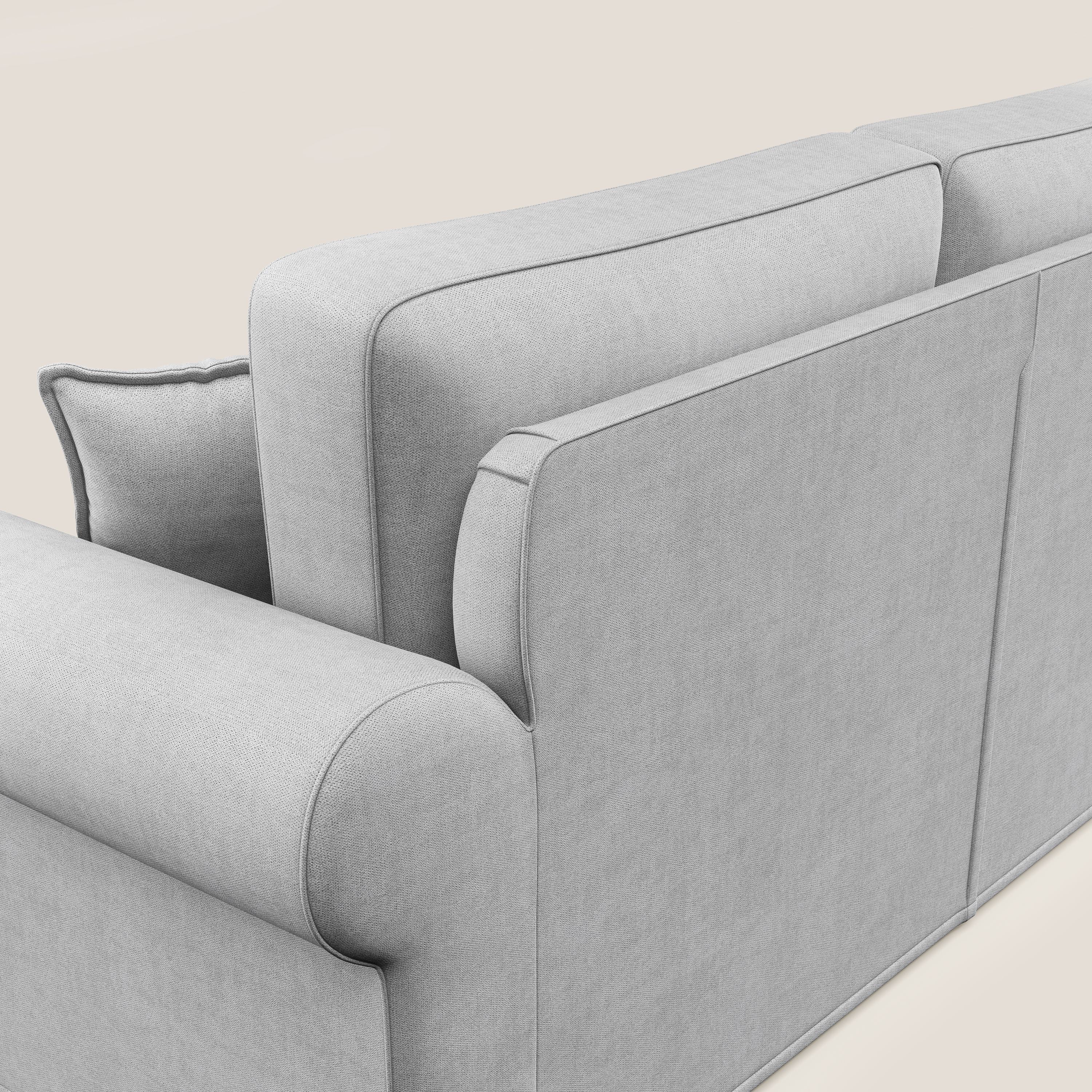 Lady canapé classique en plume d'oie réalisé avec un tissu imperméable T02 gris clair - Image 6
