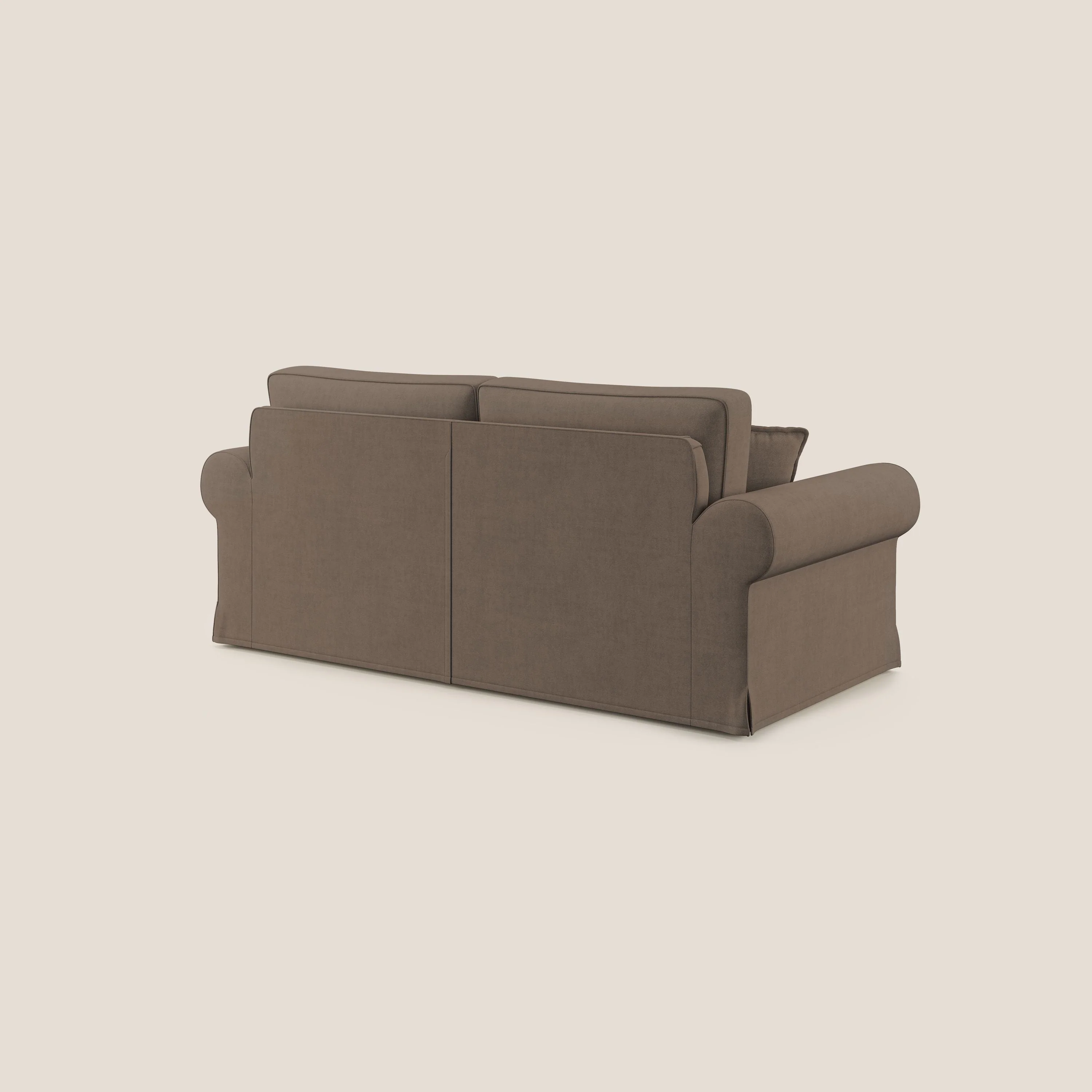 Lady canapé classique en plume d'oie réalisé avec un tissu imperméable T02 marron - Image 4