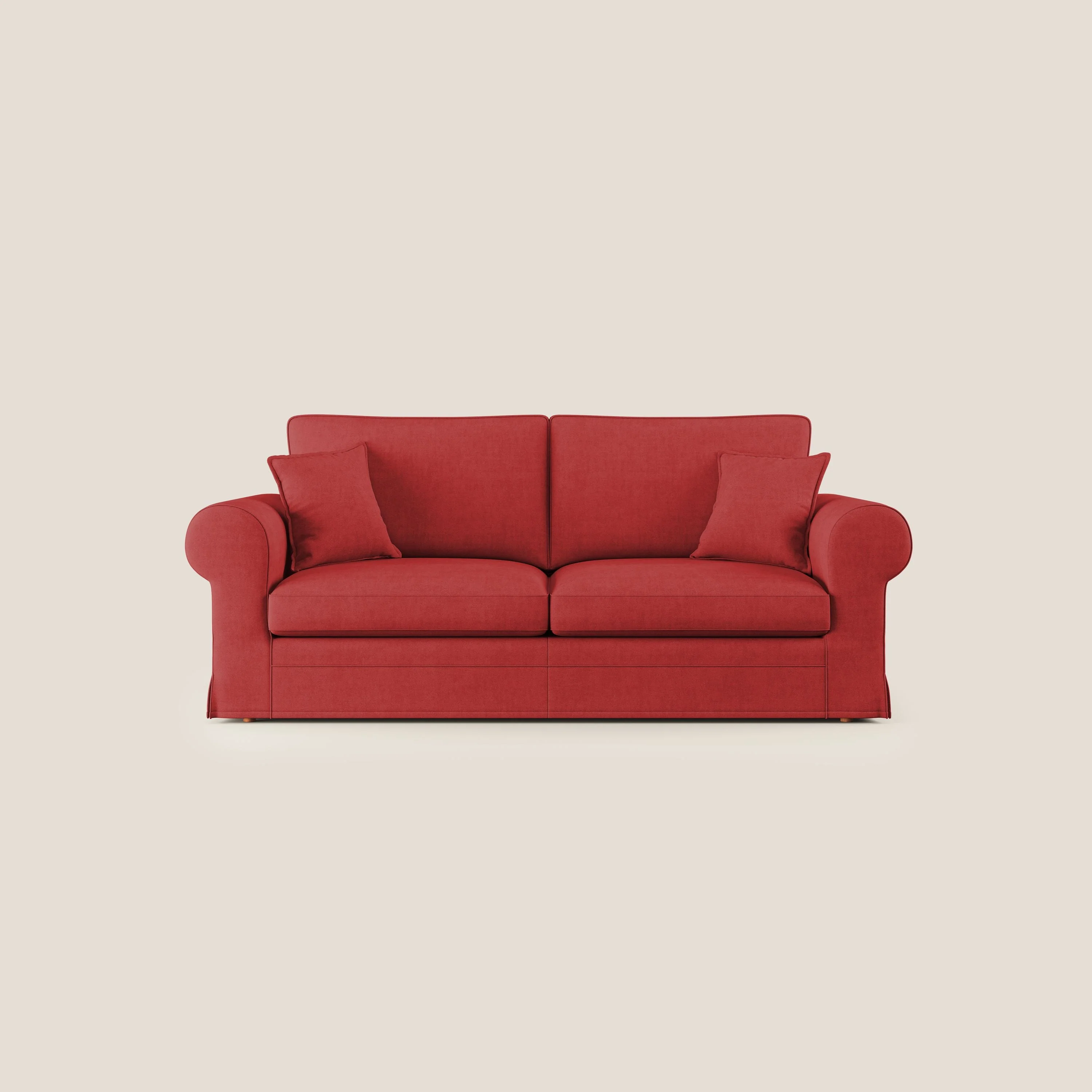 Lady canapé classique en plume d'oie réalisé avec un tissu imperméable T02 rouge