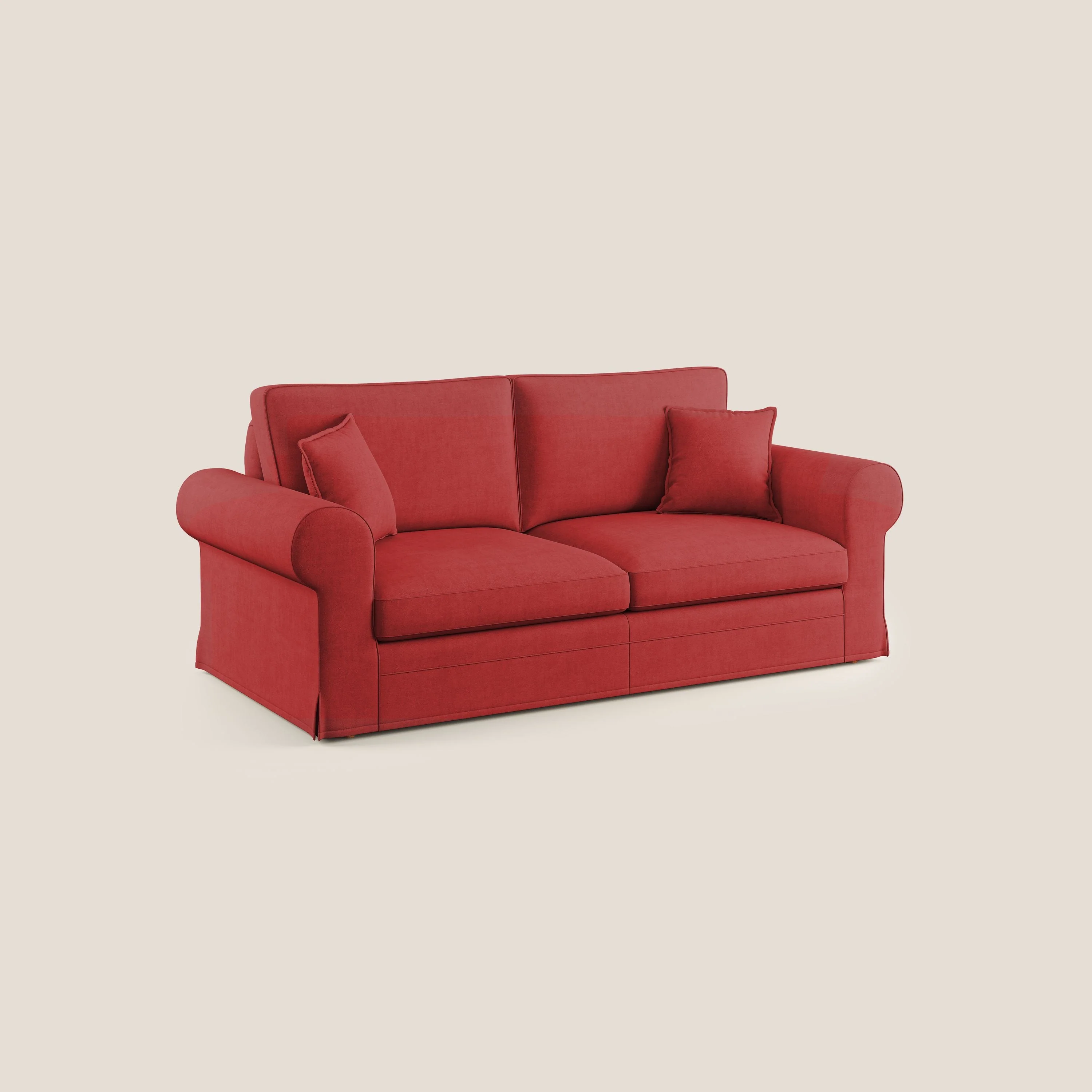 Lady canapé classique en plume d'oie réalisé avec un tissu imperméable T02 rouge - Image 2