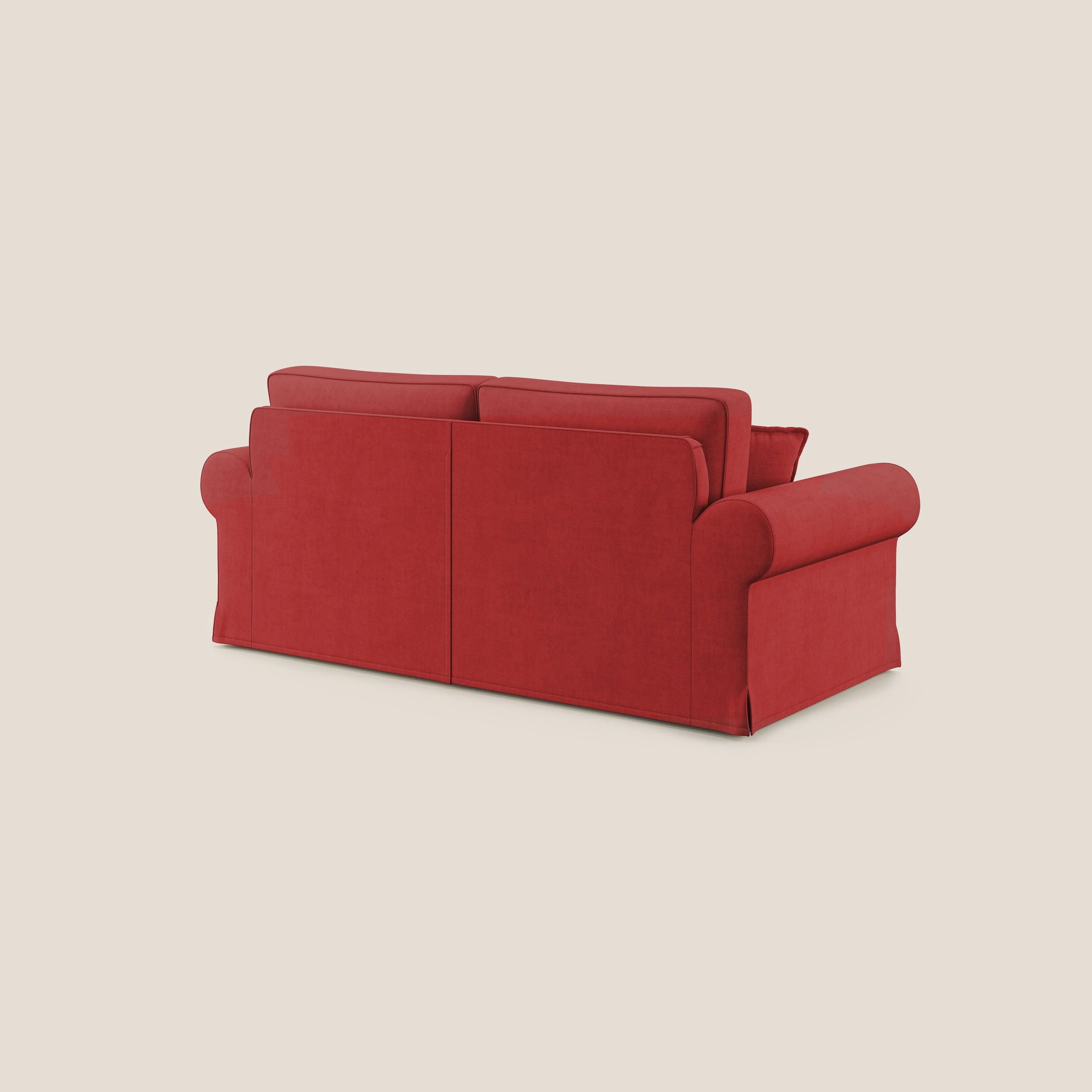 Lady canapé classique en plume d'oie réalisé avec un tissu imperméable T02 rouge - Image 4