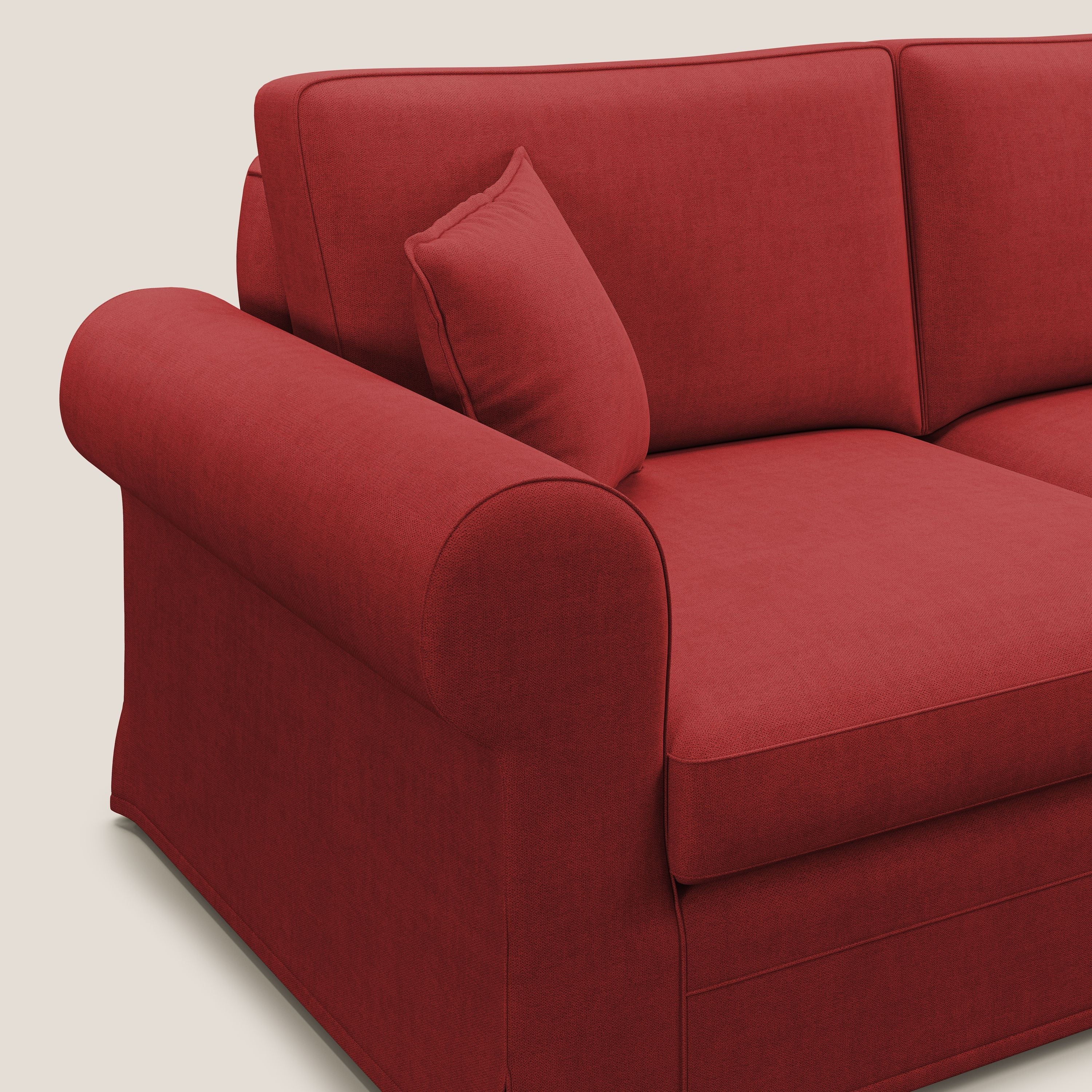 Lady canapé classique en plume d'oie réalisé avec un tissu imperméable T02 rouge - Image 5