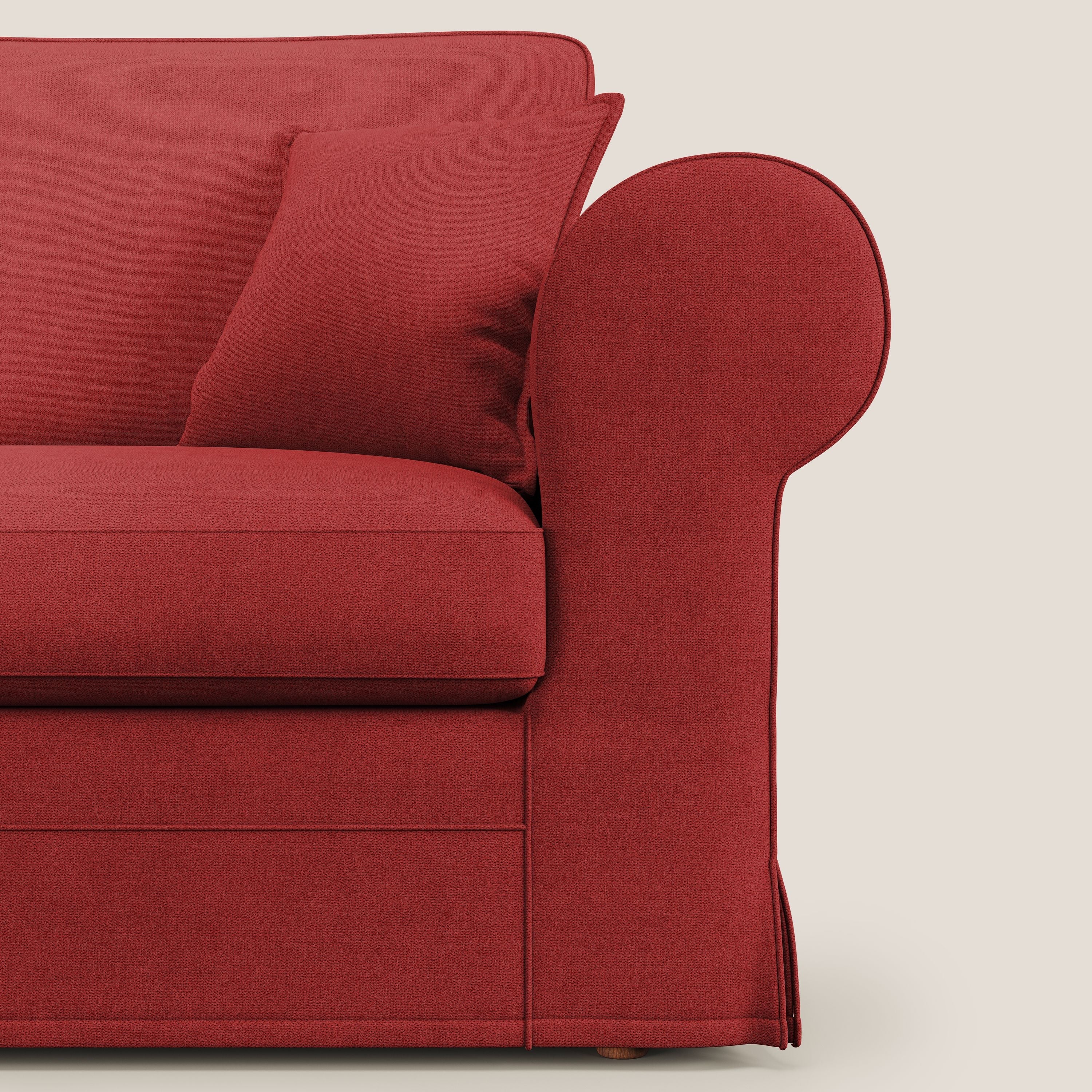 Lady canapé classique en plume d'oie réalisé avec un tissu imperméable T02 rouge - Image 7