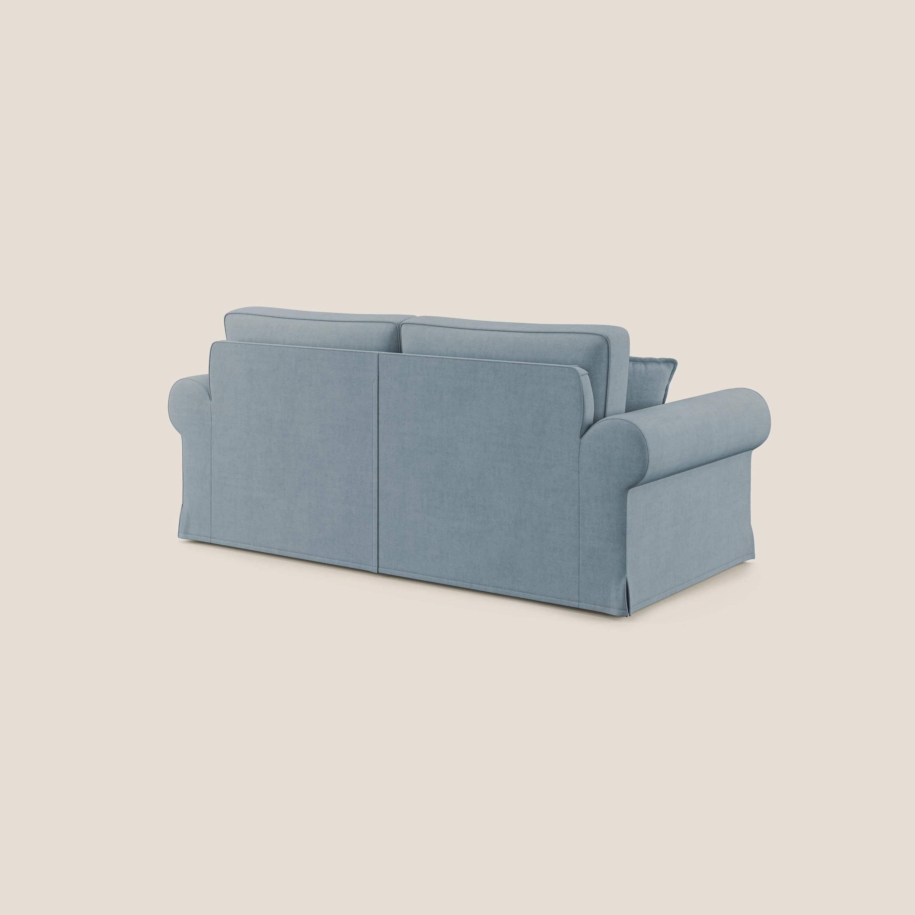 Lady canapé classique en plume d'oie réalisé avec un tissu imperméable T02 sucre glace - Image 4