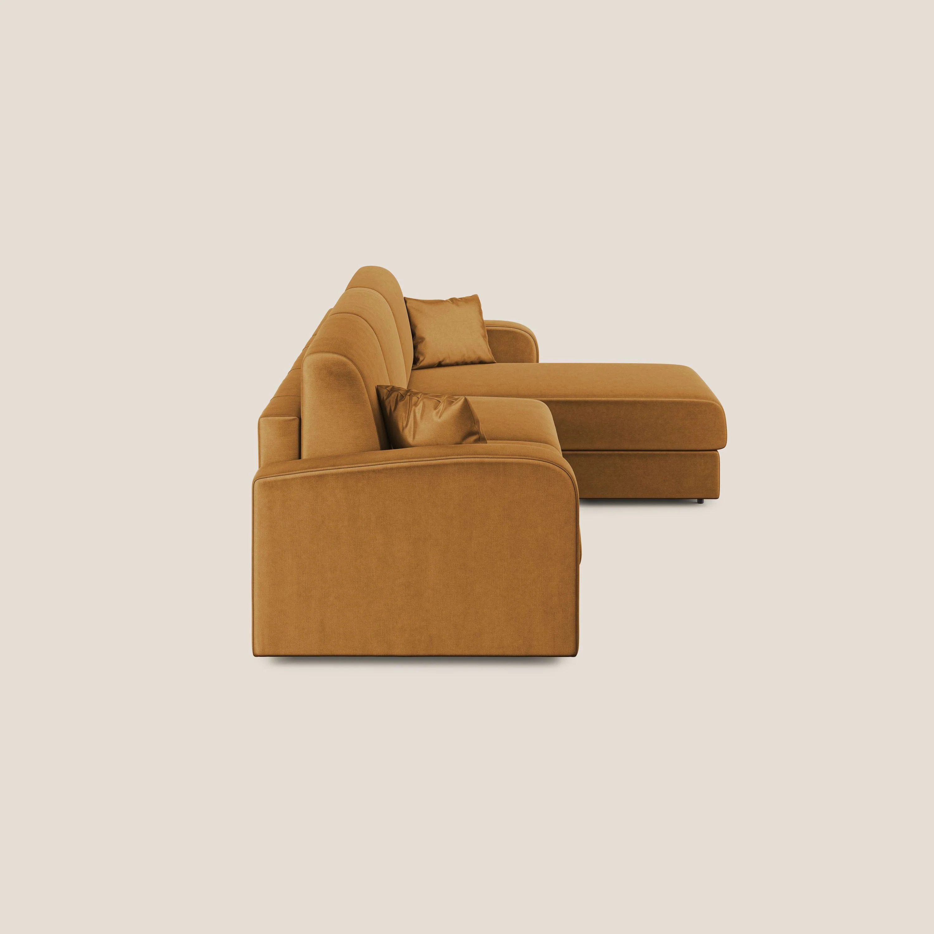 Lebron canapé d'angle convertible en velours T01 or - Image 6